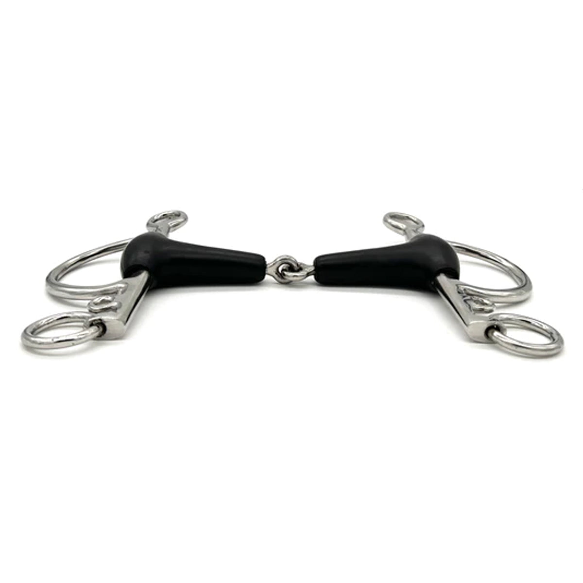 AJR Single Jointed Eggbutt Rubber Pelham Bit for Horses - Comfortable Training Bit for English Riding, Dressage & Jumping