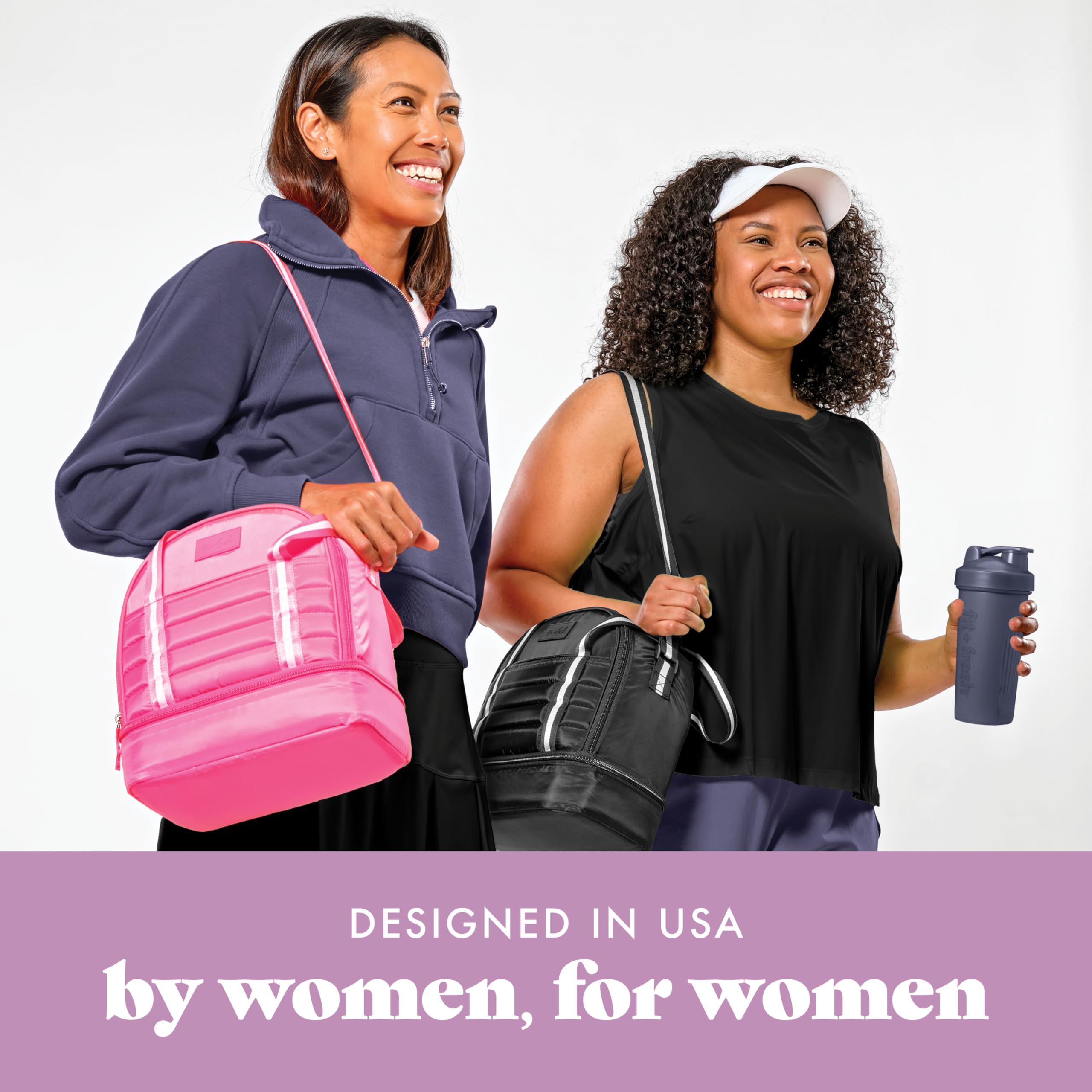 Fit & Fresh 24 oz. Leak Proof Protein Shaker Bottle for Women - Durable Sports Blender Cup with Unique Agitator for Smooth Mixing, Midnight Blue - Perfect for Gym, Workouts & Post-Exercise Recovery