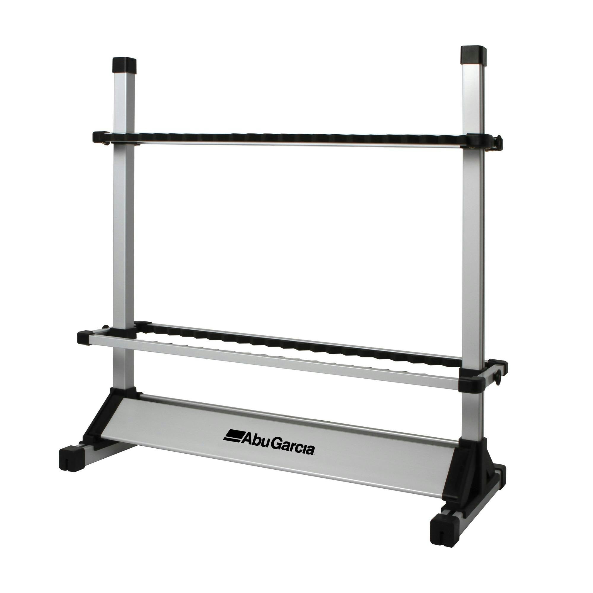 Abu Garcia Fishing Rod Floor Rack - Heavy Duty Rod Holder for Garage, Boat & Tackle Room Storage - Perfect for Organizing Fishing Gear at Home or on Water