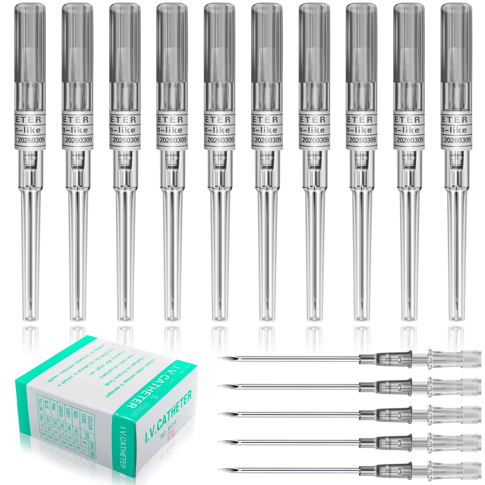 **CINRA 10Pcs 16G Stainless Steel Hollow Piercing Needles - IV Catheter Needles for Ear, Nose, Lip, Tongue, Belly, Nipple & Cartilage Piercing - Professional Body Jewelry Kit for Safe & Precise Piercing**    *(Use Cases: Ideal for professional piercers, tattoo artists, or DIY body modification enthusiasts looking for high-quality, sterile needles for safe and hygienic piercings.)*