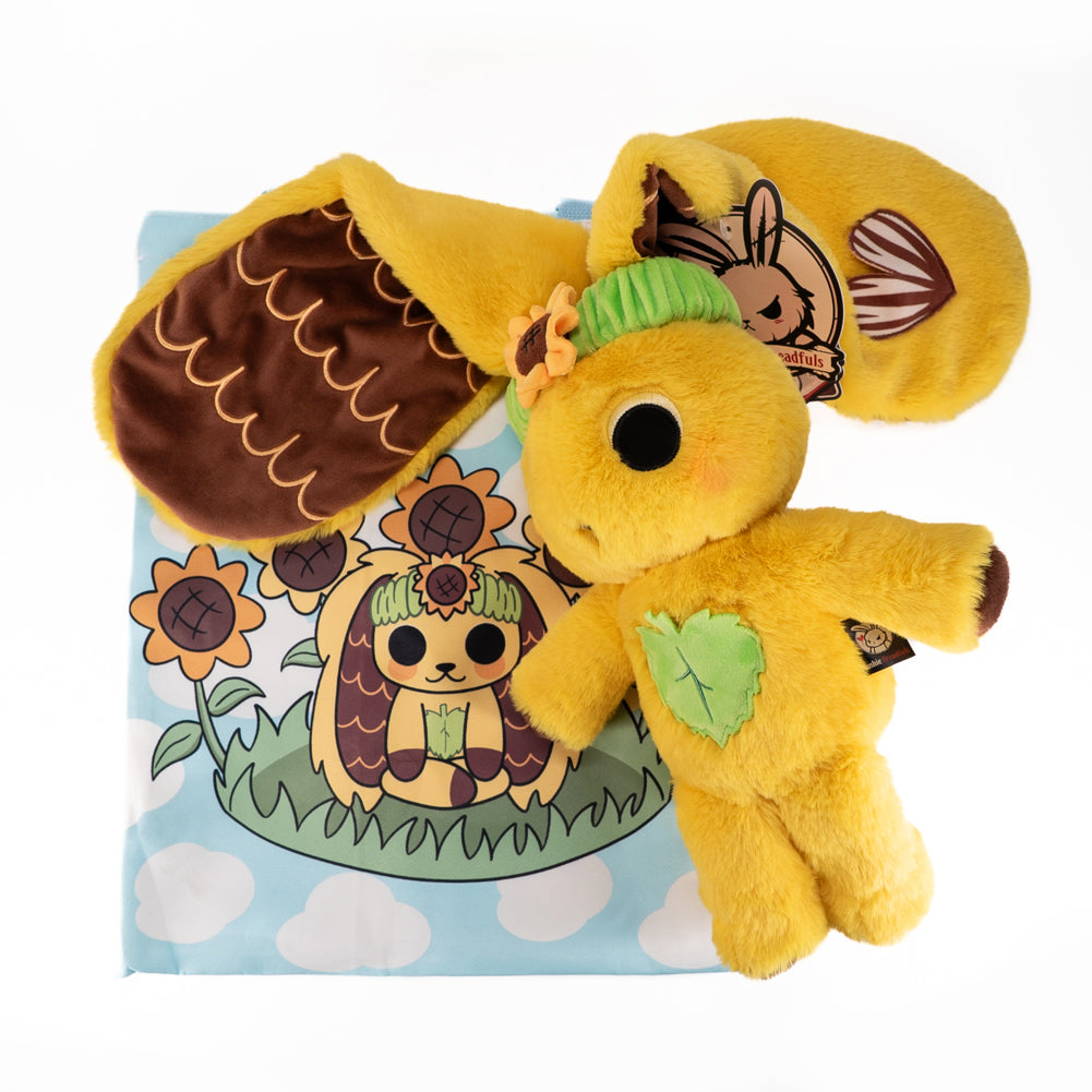 Sunflower Rabbit Plush Stuffed Animal - Soft Cute Bunny Toy for Kids & Adults | Perfect for Gifts, Nursery Decor, and Anxiety Relief