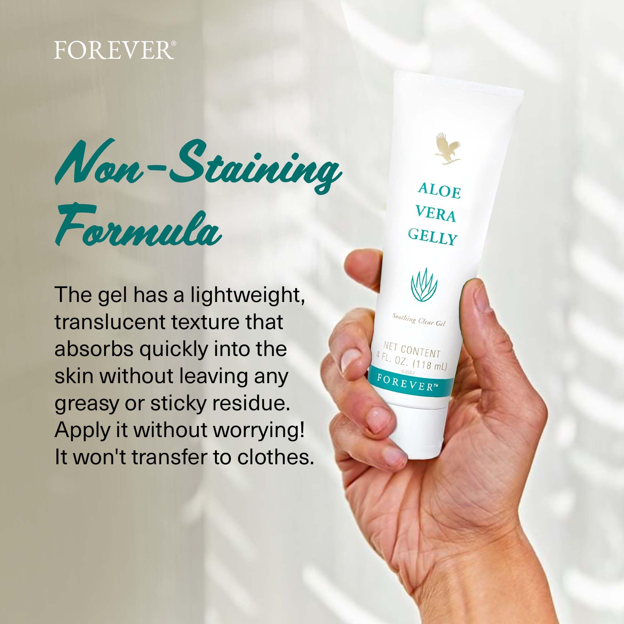 Forever Living Aloe Vera Gelly - 4 fl oz Pure Aloe Gel for Skin Soothing, Moisturizing & Conditioning | Vegan, Gluten-Free | Perfect for Sunburn Relief, Dry Skin & After-Shave Care