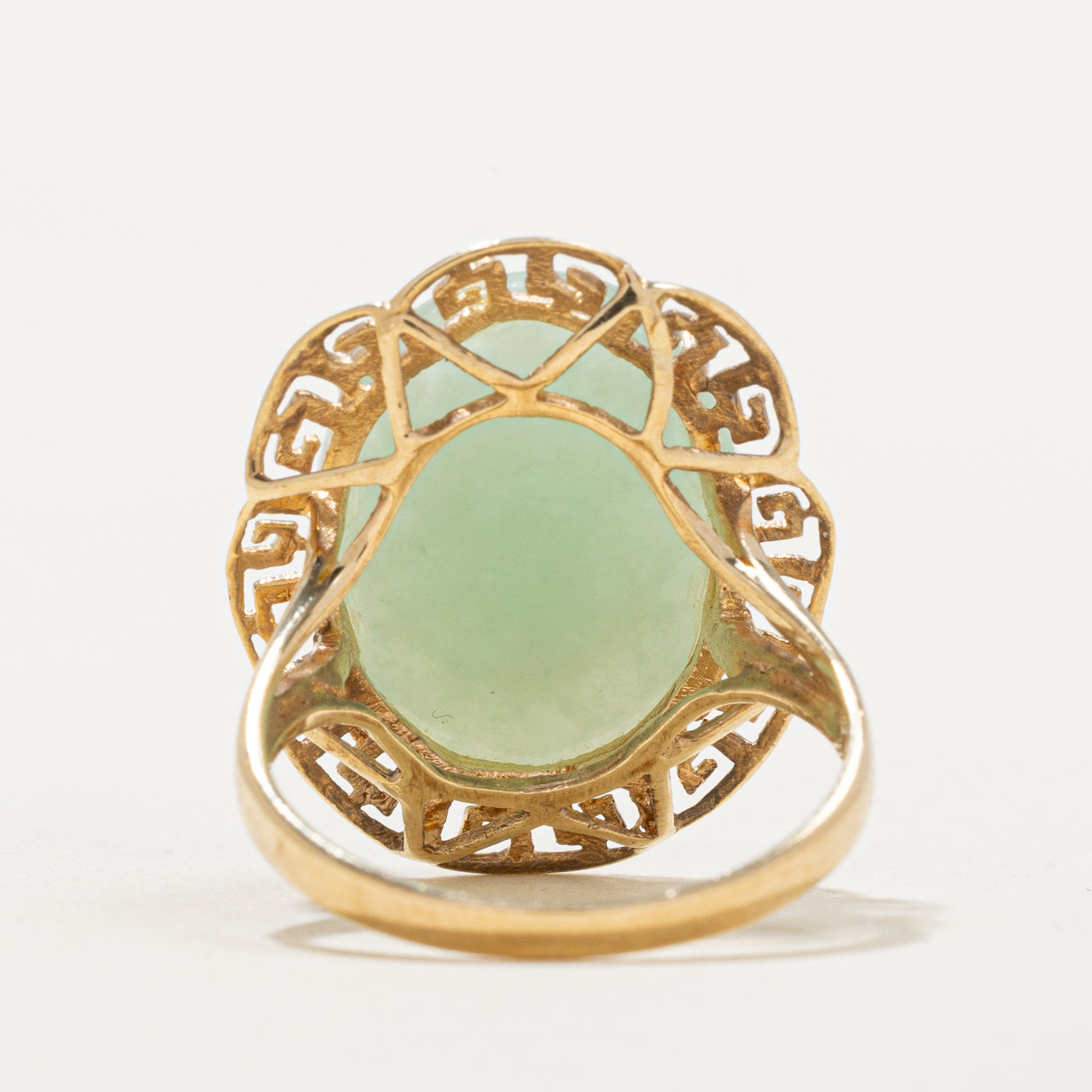 11.00ct Oval Cabochon Jade Cocktail Ring - Size 6.75 | Elegant Statement Jewelry for Women | Perfect for Evening Parties, Weddings & Special Occasions