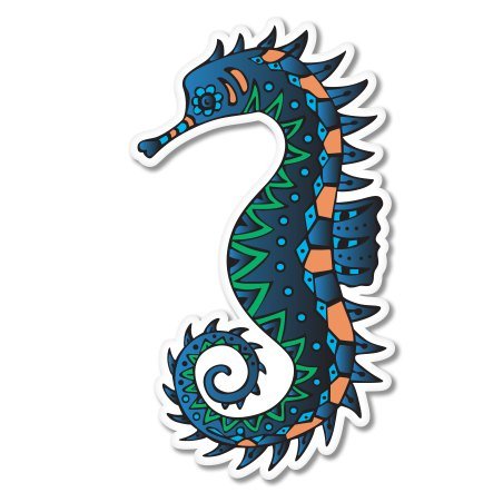 Seahorse Art Vinyl Sticker - Waterproof Decal for Car Window, Bumper, Laptop, Phone - Multiple Sizes Available - Perfect for DIY Decor, Gifts & Personalization