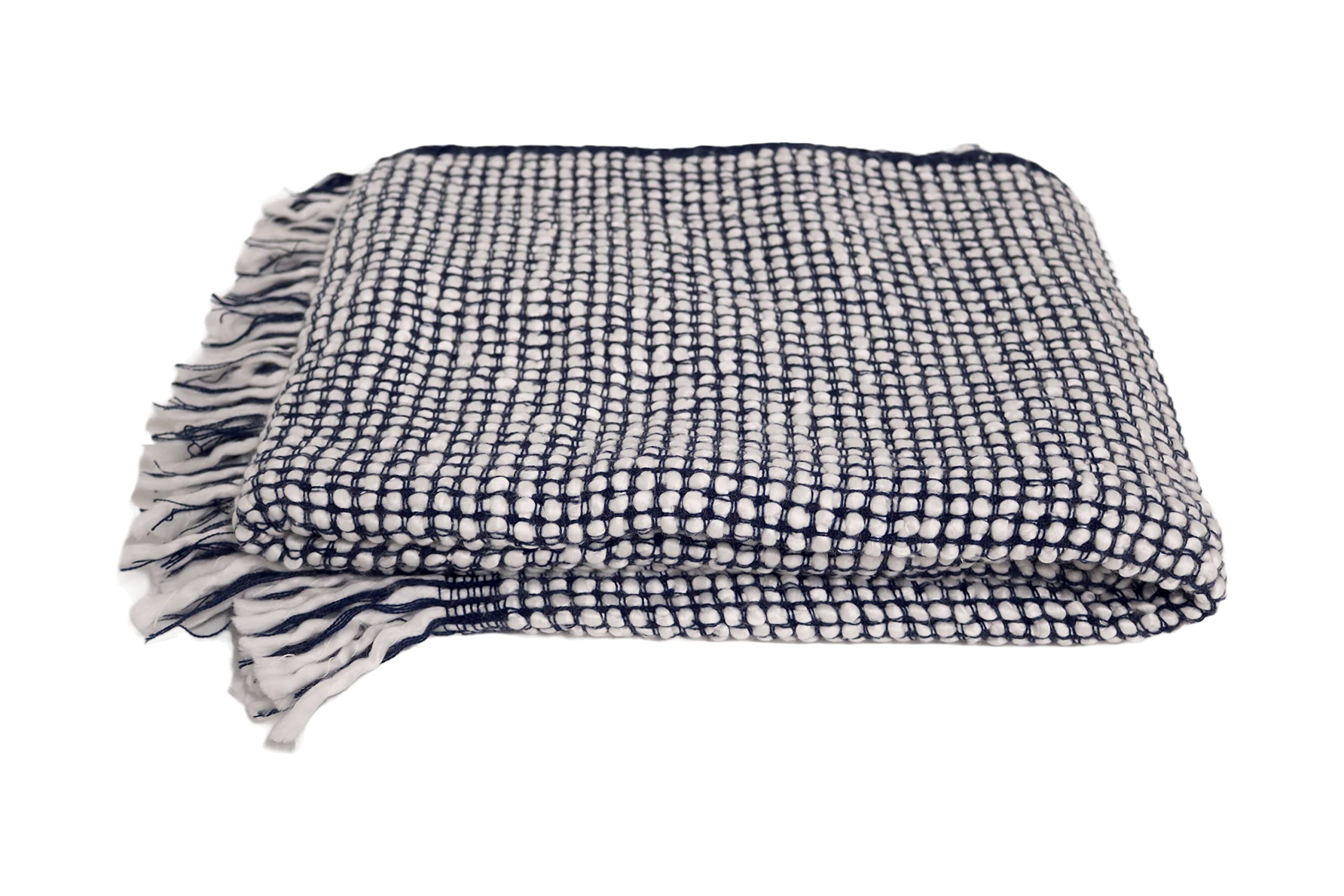 Handmade 100% Wool Throw Blanket for Sofa & Bed - Soft Luxury Blanket for Winter, Cozy Home Decor, Perfect Gift for Christmas