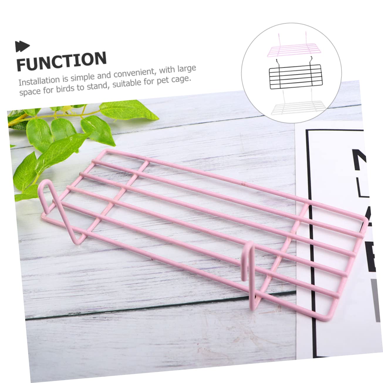 3-Piece Iron Parakeet Platform - Wall Mount Bird Cage Perch & Accessory for Small Birds - Perfect for Budgies, Cockatiels & Finches - Cage Decor & Play Area