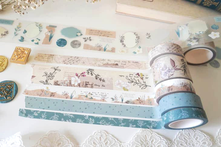Beautiful Floral Washi Tape for Scrapbooking, Journaling & DIY Crafts - Decorative Japanese Paper Tape for Bullet Journals, Gift Wrapping & Home Decor