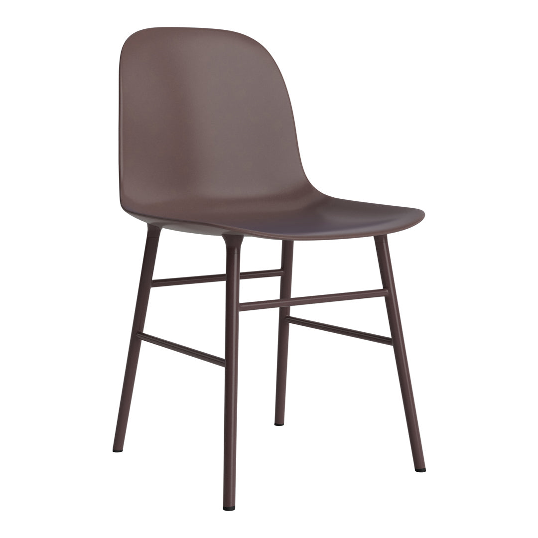 Modern Form Chair with Sturdy Metal Legs - Ergonomic Design for Home, Office & Dining Room Comfort