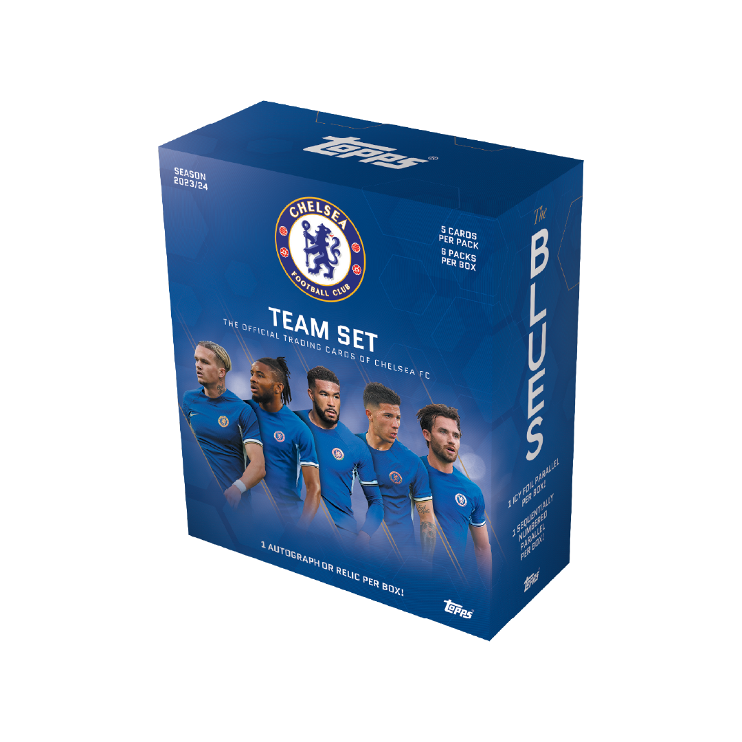 Official Topps Chelsea FC 2023-2024 Team Set - Authentic Soccer Trading Cards for Collectors and Fans - Perfect for Gifts, Display, and Match Day Memorabilia
