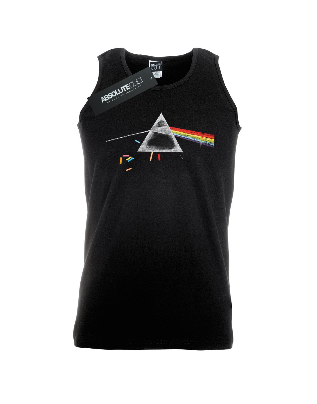 Pink Floyd Men's Graphic Chalk Prism Tank Top - Vintage Band Tee for Concerts & Casual Wear - 100% Cotton Lightweight Summer Shirt