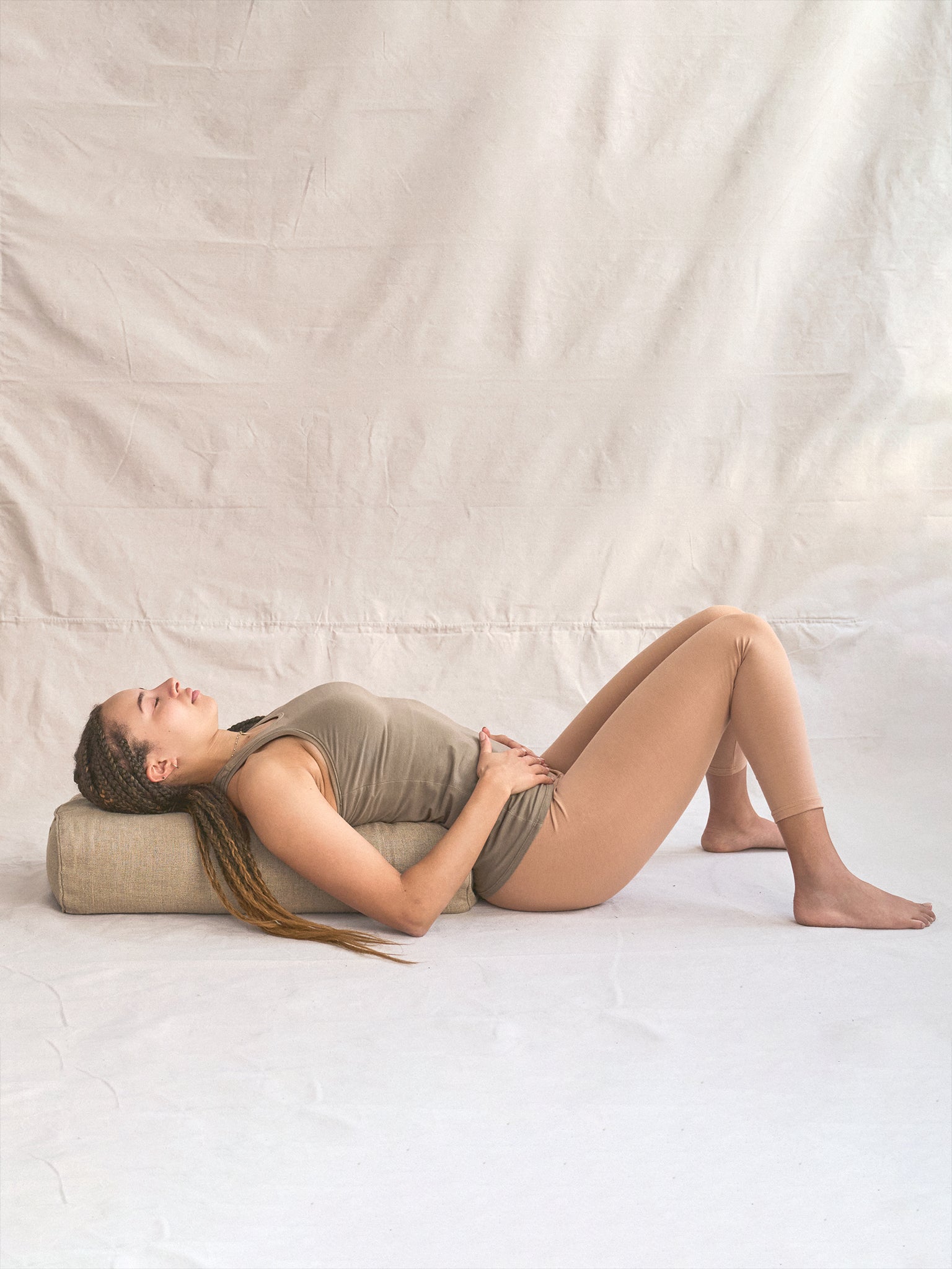 Yogamatters Natural Hemp Rectangular Buckwheat Bolster Pillow - Perfect for Yoga, Meditation & Relaxation Support