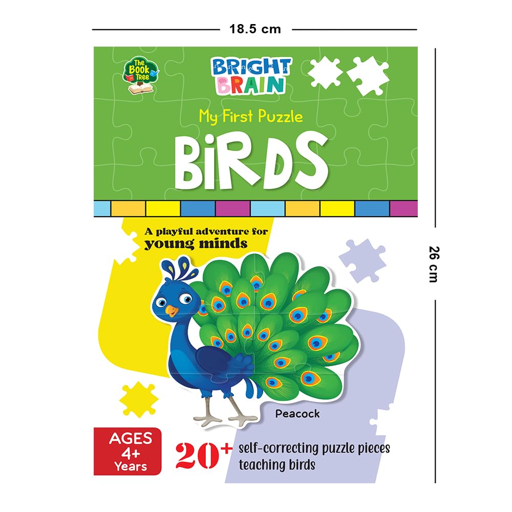 Majestic Book Club 20+ Piece Jigsaw Puzzle - The Book Tree Birds Educational Toy for Preschoolers Ages 3-6 | Learn Different Bird Species | Perfect Gift for Toddlers & Kindergarten Classroom Activities