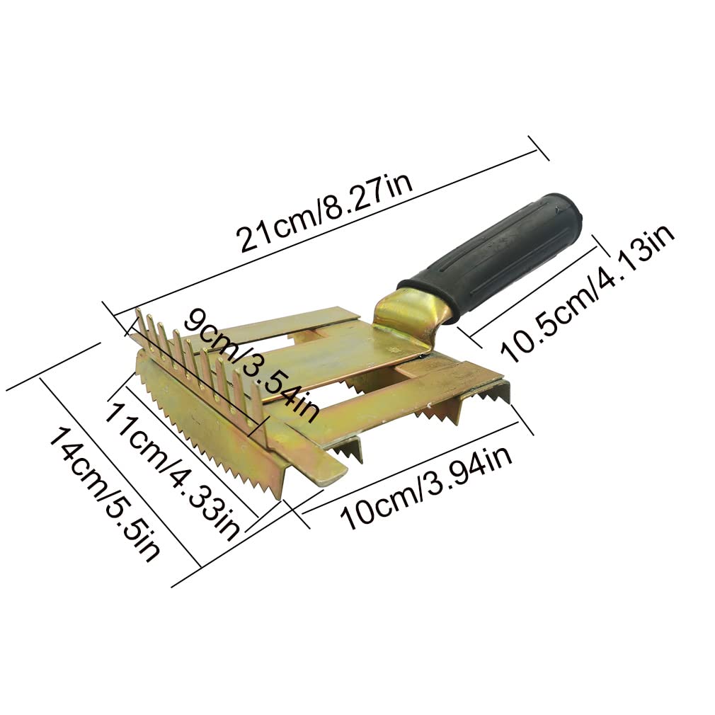 Premium Metal Livestock Shedding Comb - Heavy Duty Cattle Grooming Brush for Horses, Cows, Sheep & Bulls - 7.87