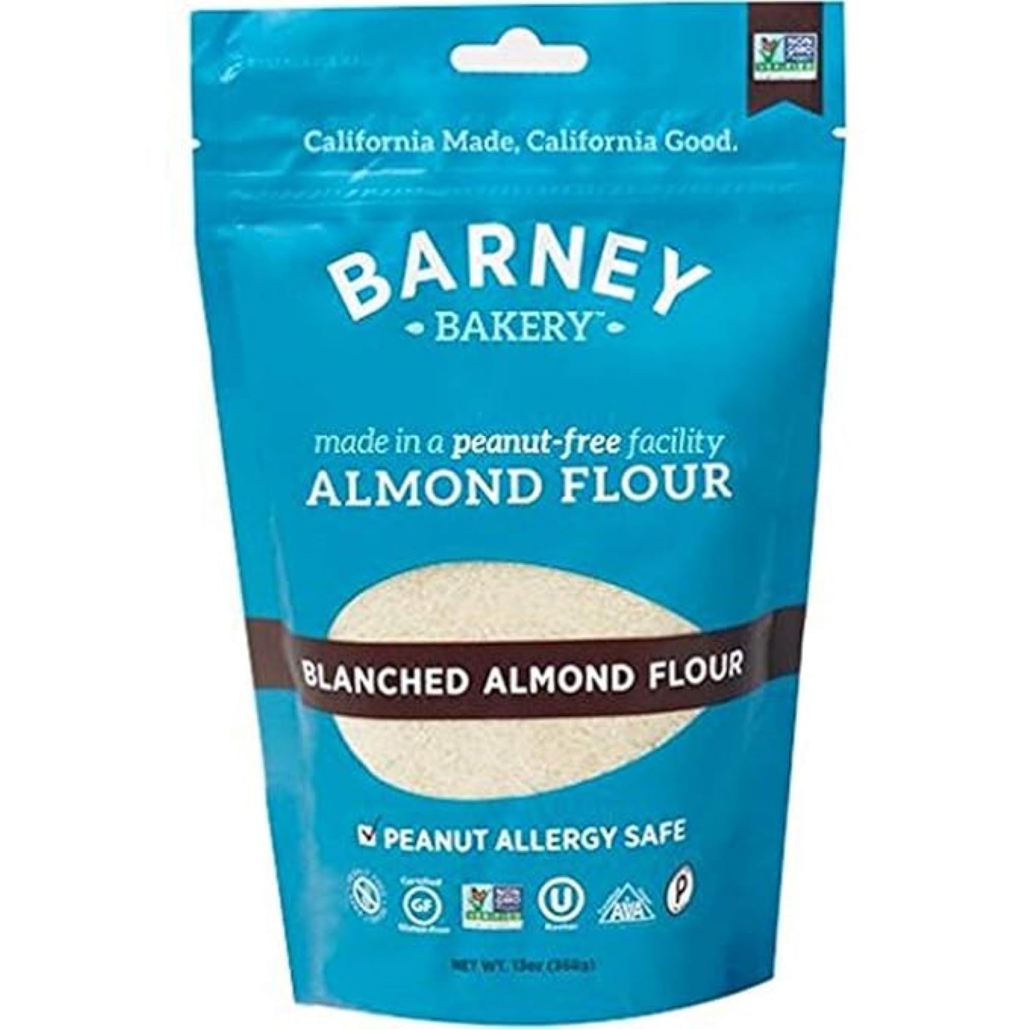 Barney Butter Almond Flour 13oz - Non-GMO, Gluten Free, Keto & Paleo Friendly, Vegan Almond Meal - Perfect for Baking, Smoothies & Healthy Recipes