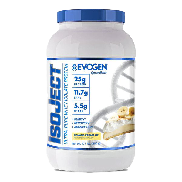Evogen IsoJect Pure Whey Protein Isolate Powder - 806g (28.4oz) for Muscle Recovery & Post-Workout Nutrition | Gym, Fitness & Bodybuilding Supplement