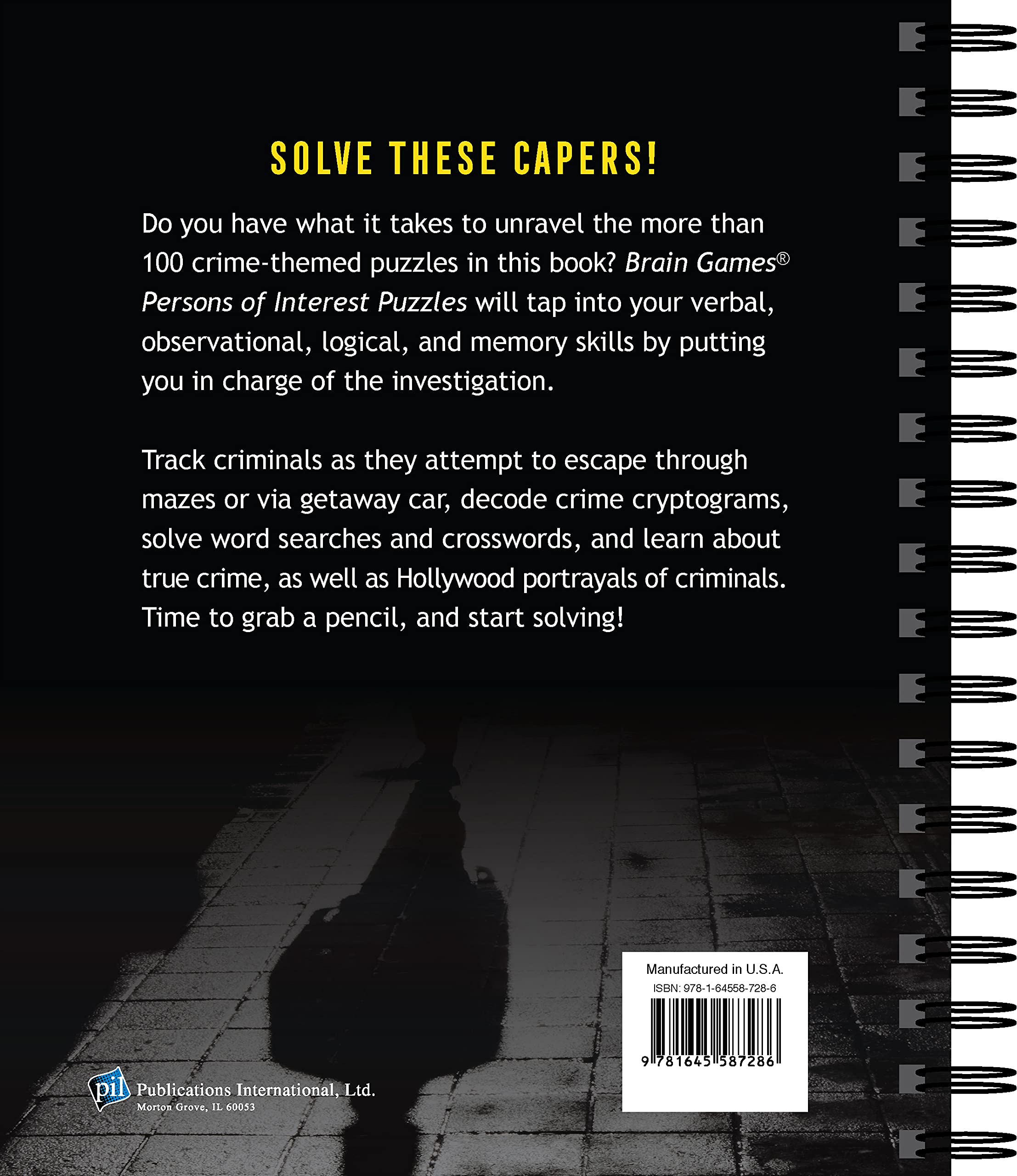 Brain Games - Persons of Interest Puzzles | Fun Logic & Memory Challenges for Adults & Teens | Perfect for Family Game Nights & Mental Exercise