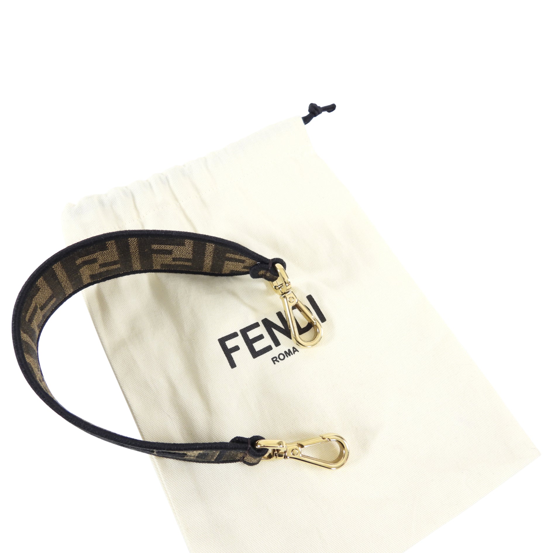 Fendi Monogram Zucca Mini Strap You Bag Strap - Fabric Canvas Crossbody Purse Accessory for Women | Perfect for Everyday Use, Travel & Fashion Outfits