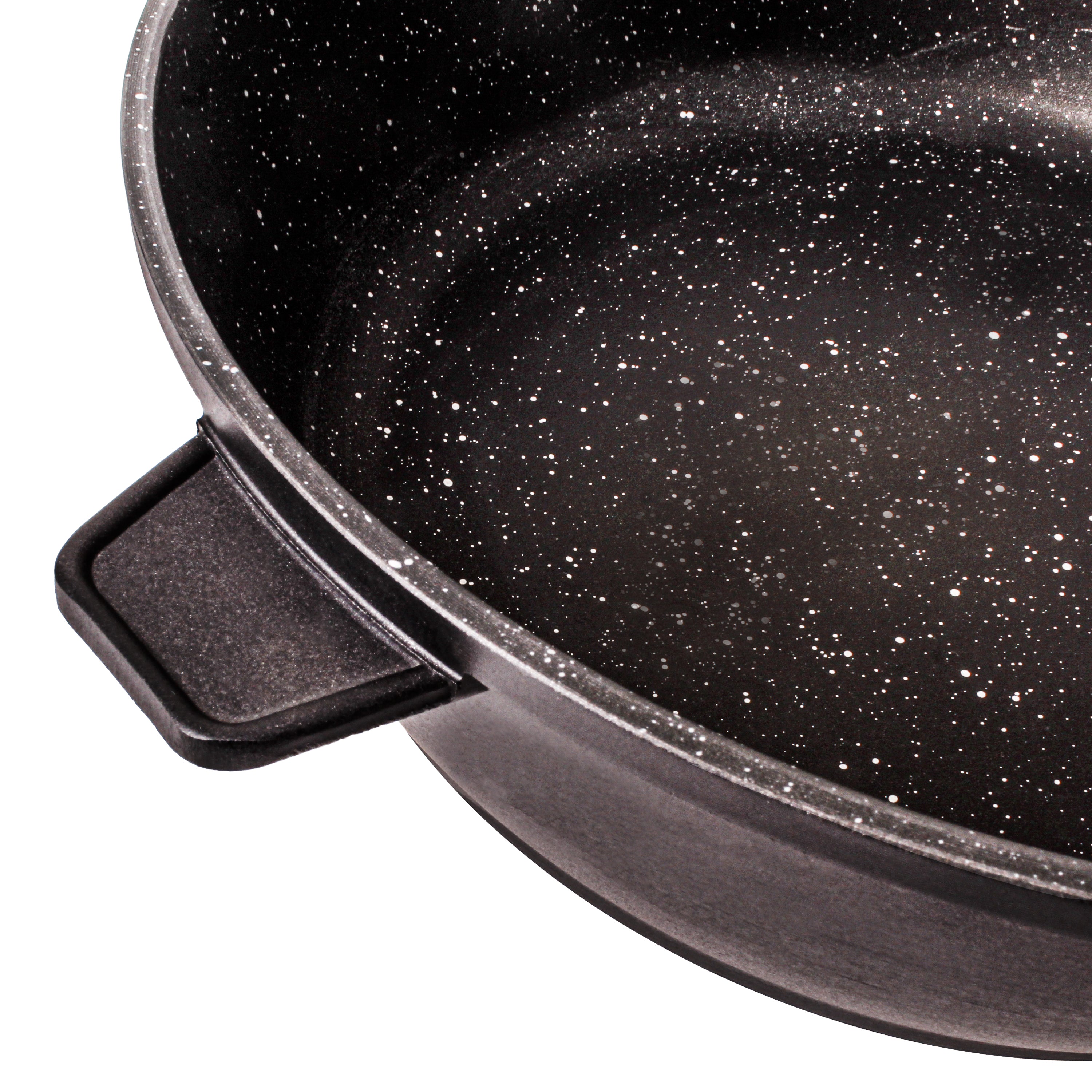 BergHOFF EuroCAST 9.5 Inch Cast Aluminum Non-Stick Saute Pan with Glass Lid - Perfect for Sautéing, Frying & Simmering - Ideal for Home Cooking & Professional Kitchens