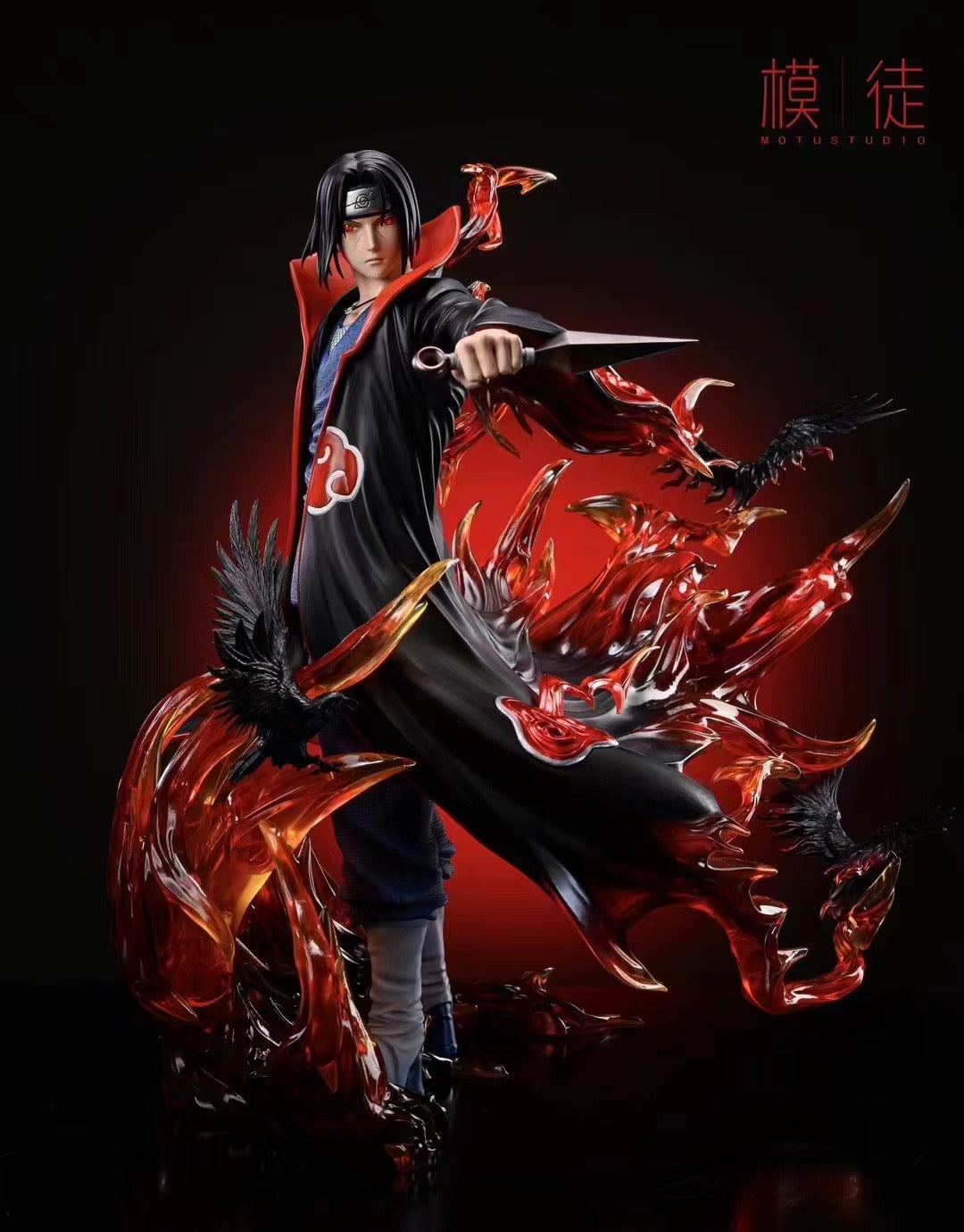MOTU Studio Itachi Uchiha Anime Figure - Premium Collectible Naruto Shippuden Character Statue for Fans & Decor | Perfect for Home Display, Office Decor, and Anime Collections