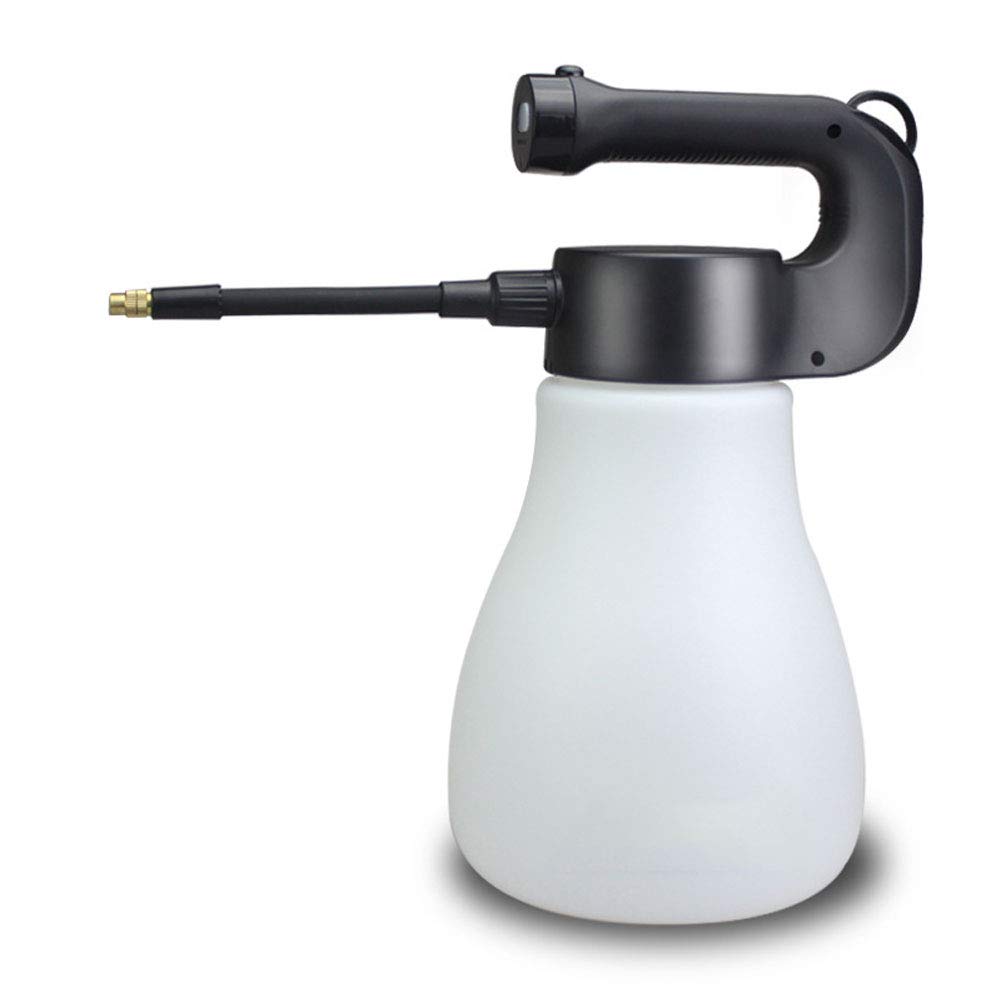Portable Battery Powered Garden Sprayer - USB Rechargeable Mini Auto Pump Spray Bottle with Adjustable Nozzle for Lawn, Plants & Outdoor Cleaning (White) | Perfect for Gardening, Pest Control & Car Washing