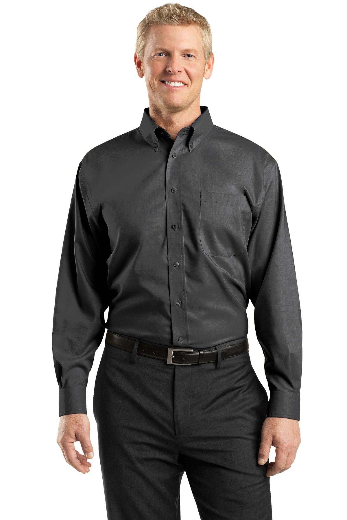 Red House Men's Nailhead Non-Iron Button Down Dress Shirt - Slim Fit Business Casual Shirt for Office, Wedding & Formal Occasions