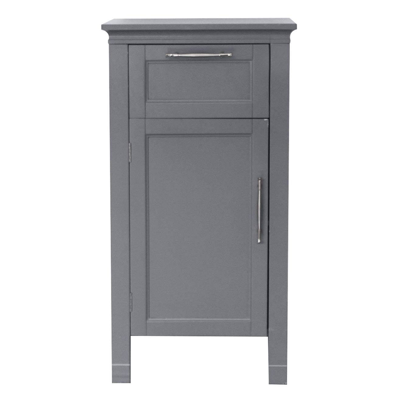 **MITPATY Gray Nightstand with Drawer and Cabinet - Modern Bedside Table for Bedroom Storage - Perfect for Small Spaces, Apartments & Guest Rooms**