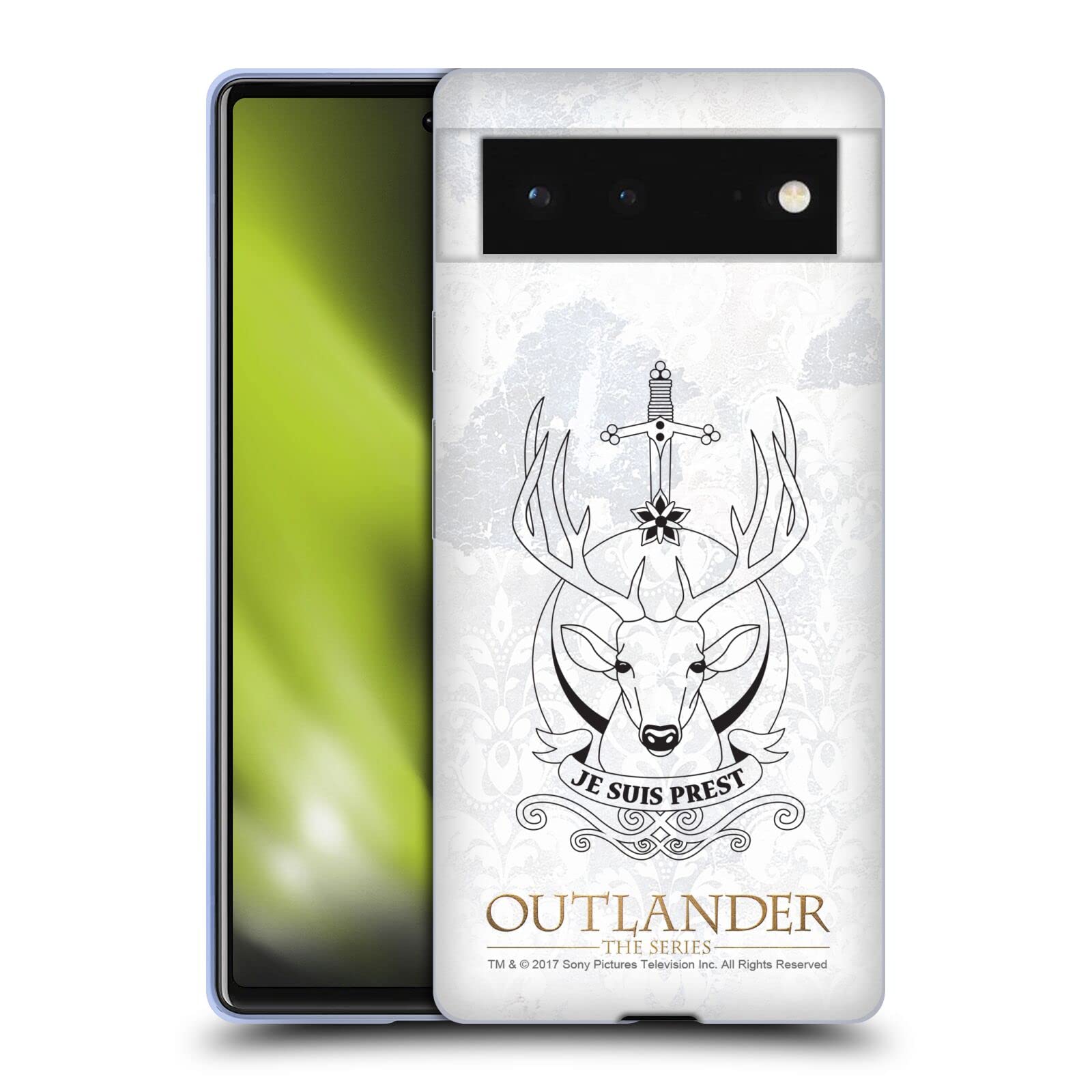 Outlander Je Suis Prest Soft Gel Case for Google Pixel 6 - Durable Protection for Travel & Adventure