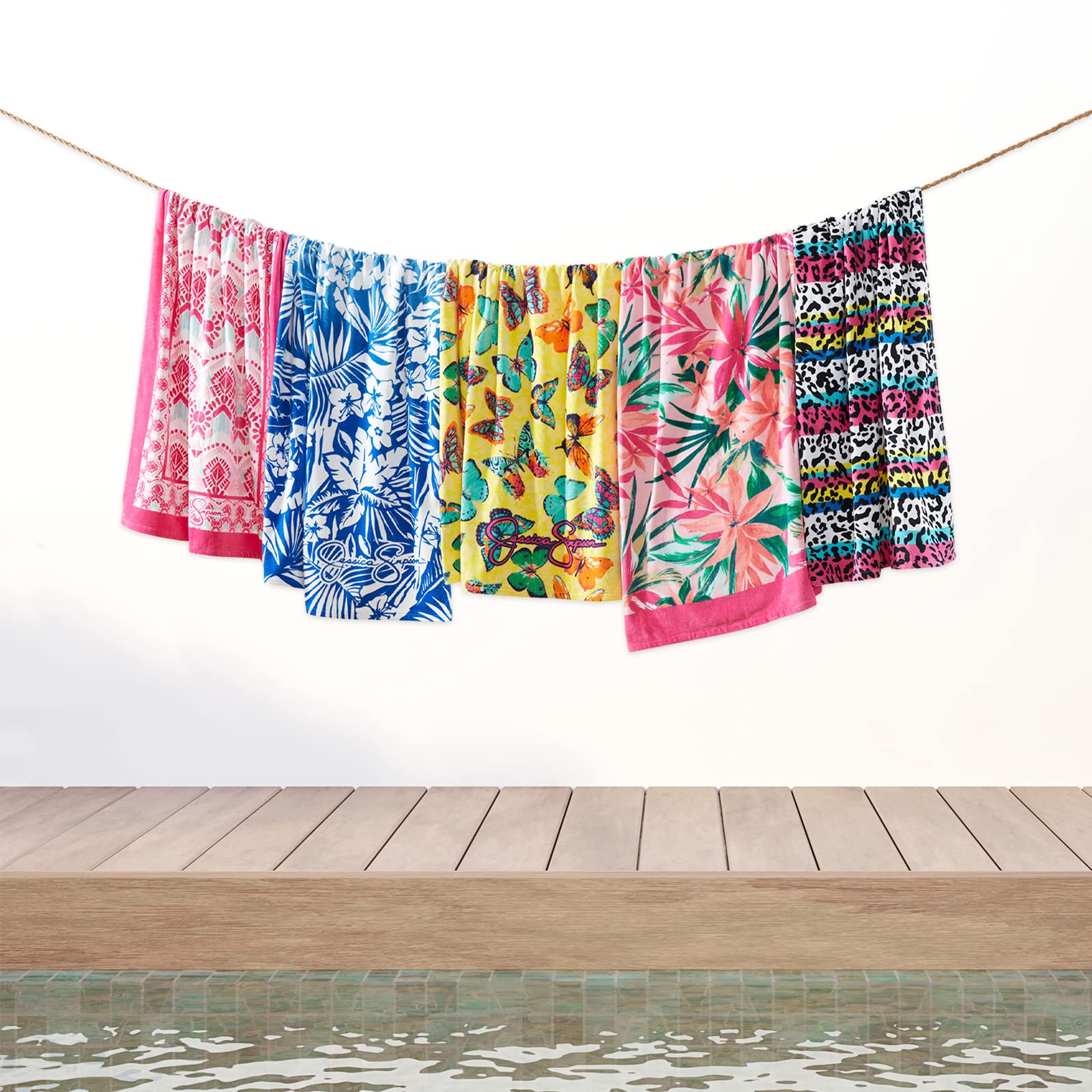 Jessica 100% Cotton Extra Large Oversized Beach Towels - Lightweight & Quick Dry Pool & Bath Towels 36