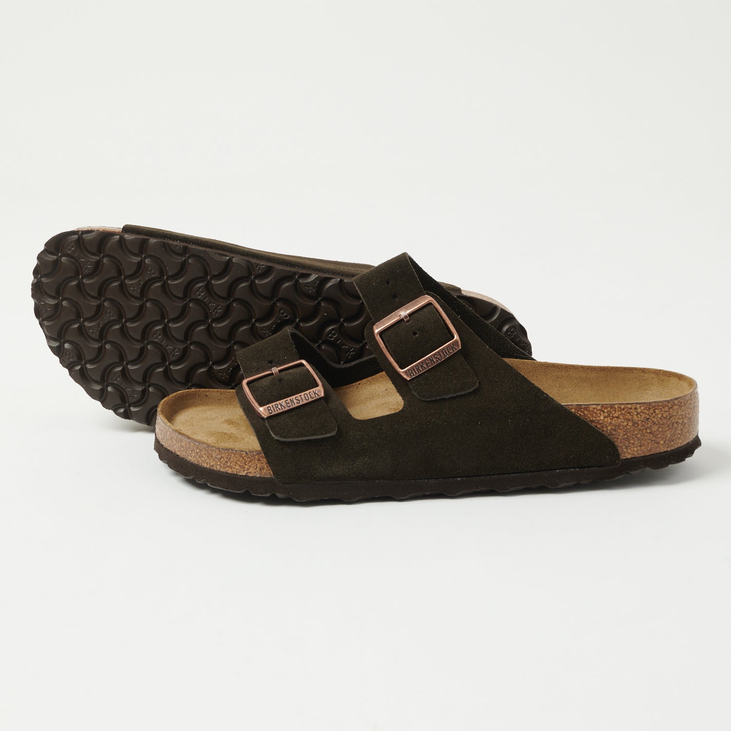 Birkenstock Arizona Suede Leather Sandals for Women & Men - Comfortable Mocha Brown Footbed Sandals | Perfect for Casual Wear, Beach, and Summer Outfits