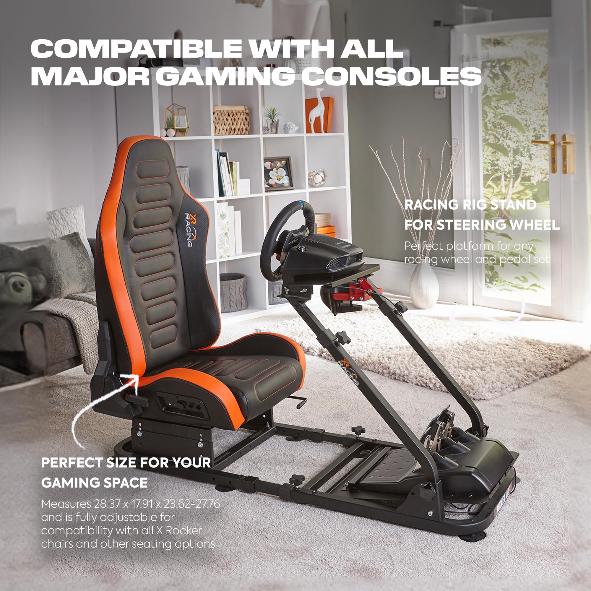X Rocker Racing Rig Stand for Video Games & Gaming Chairs - Adjustable 28.37