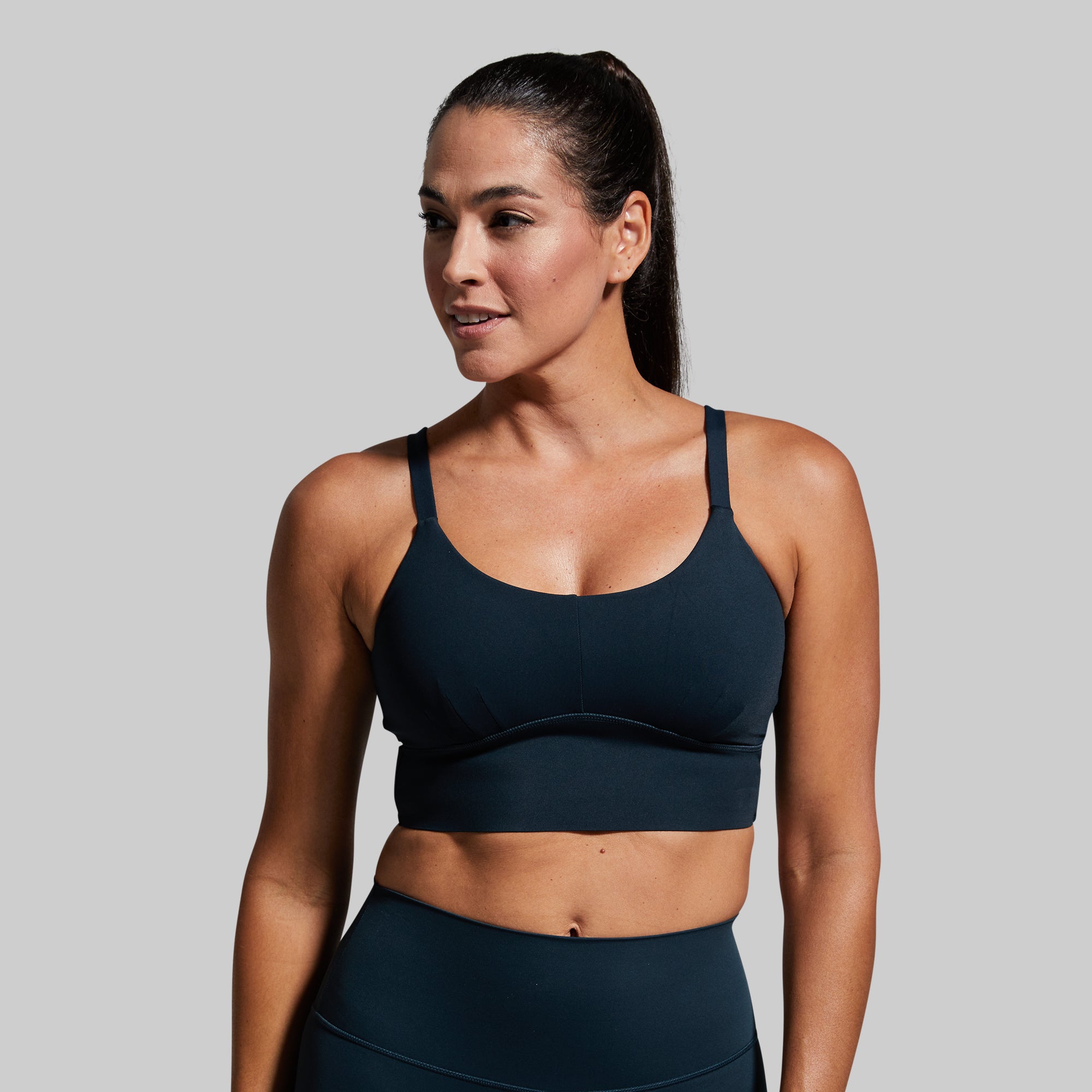 Best High Support Sports Bra for Women - Deep Teal - Comfortable Workout Top for Running, Yoga & Gym