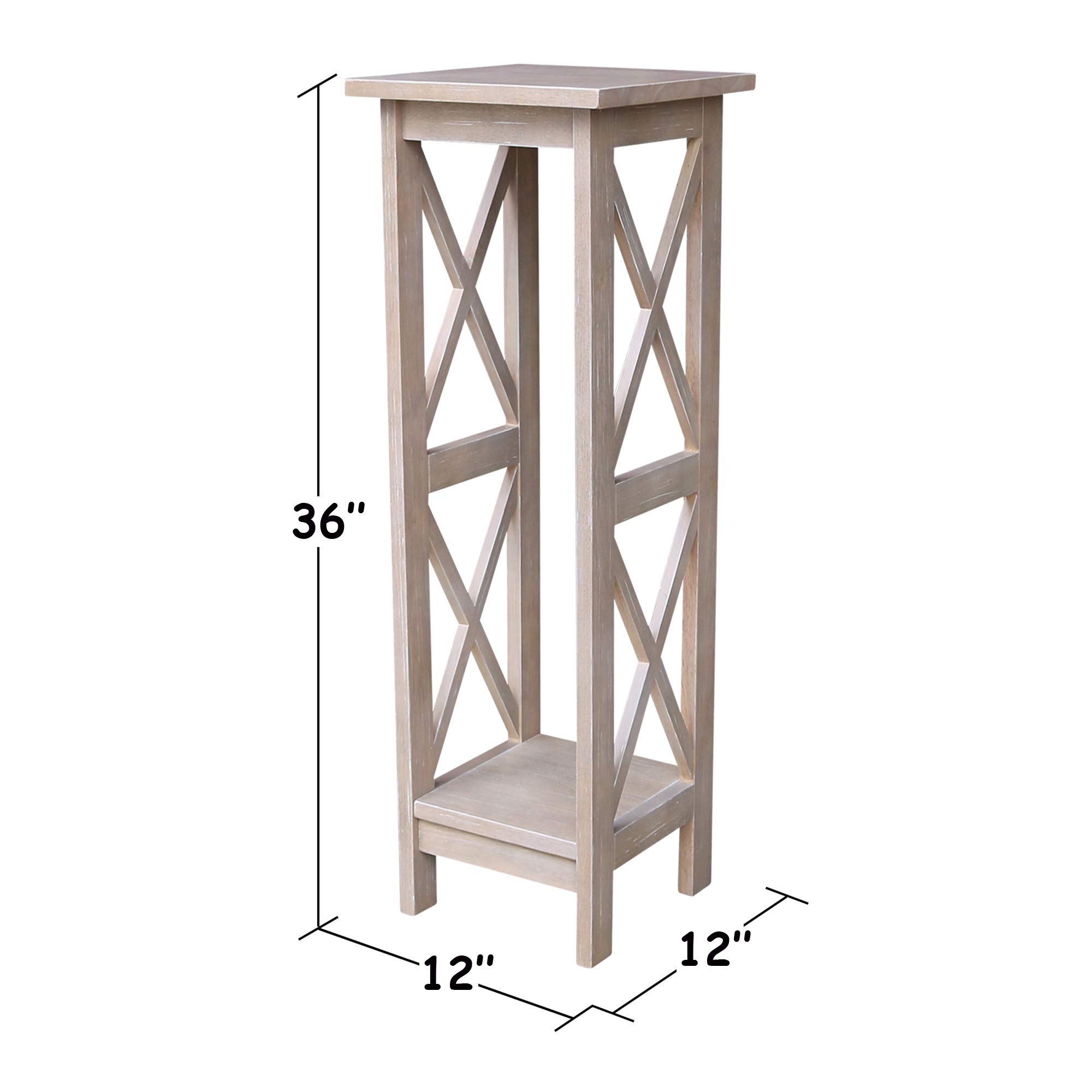 International Concepts 36 Inch X-Sided Tall Plant Stand in Gray - Perfect for Indoor Plants, Home Decor, and Garden Display