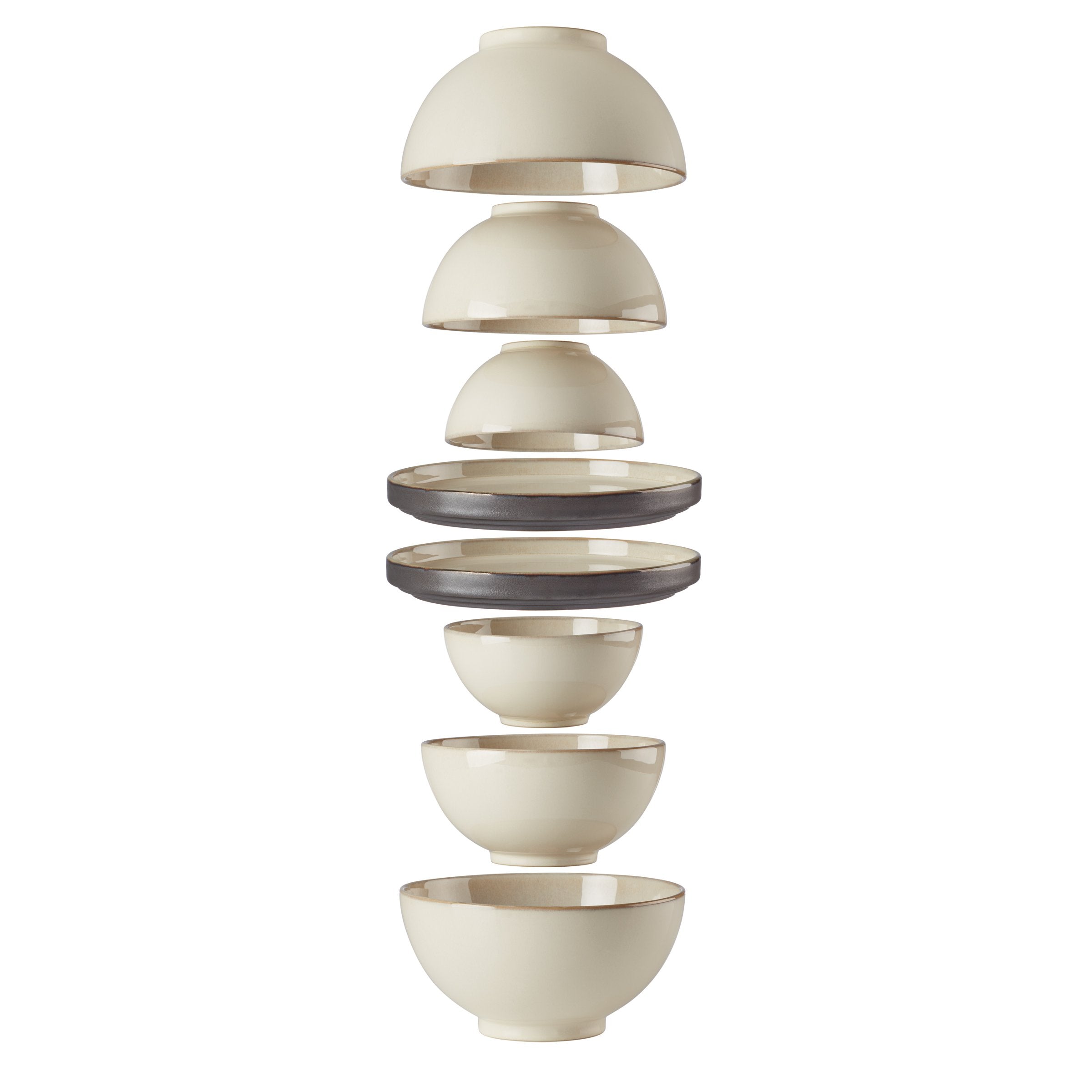 Luna White 8-Piece Dinnerware Set - Porcelain Plates, Bowls & Mugs - Elegant Dinner Set for Home, Restaurant & Party Use