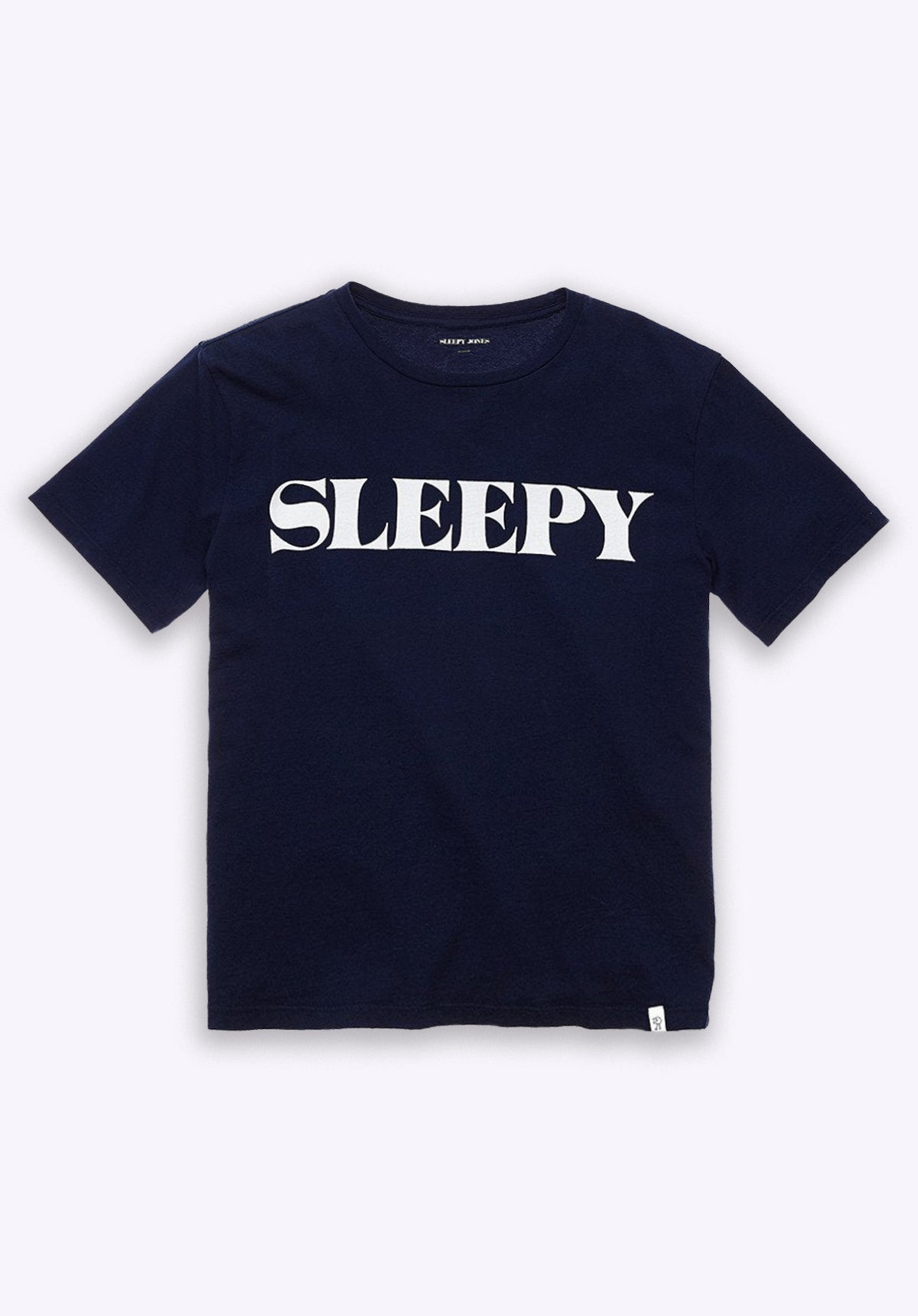Sleepy Jones Navy Logo T-Shirt for Men - Comfortable Cotton Casual Tee for Everyday Wear, Lounging & Outings
