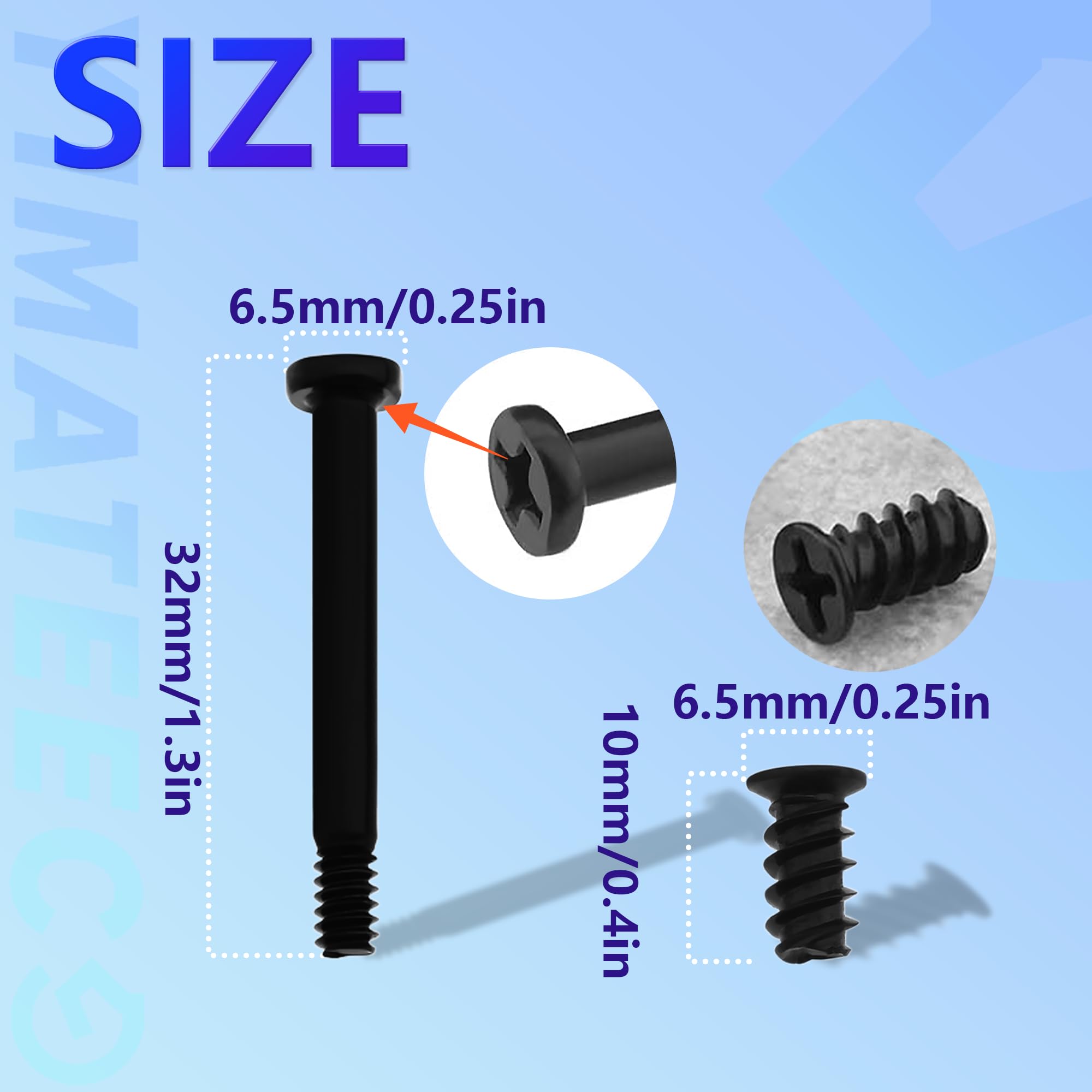 YIMATEECO 100Pcs Computer Case Fan Screws Kit - Carbon Steel Radiator PC Cooling Fan Mounting Screws (50 Long + 50 Short) for PC Build, Case Fan Installation & Cooling System Upgrade