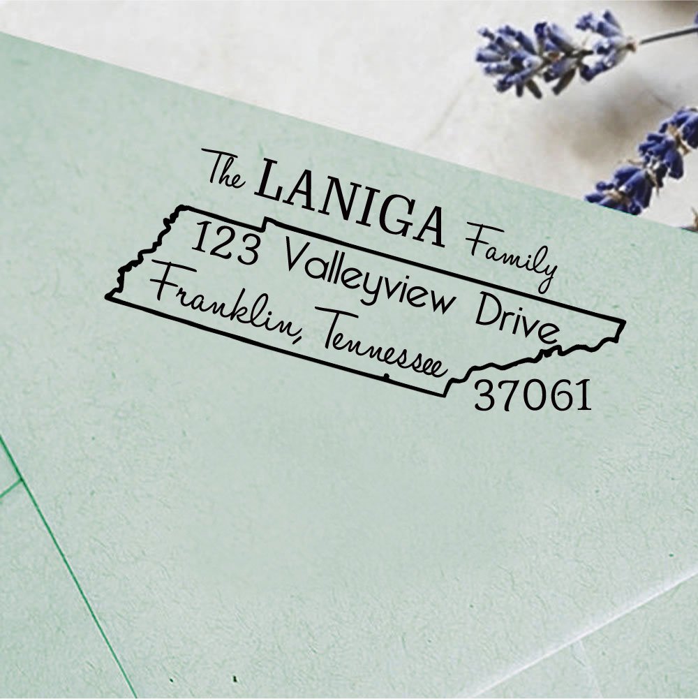 Custom Self Inking Address Stamp - Personalized Family Return Stamp for Mail & Envelopes