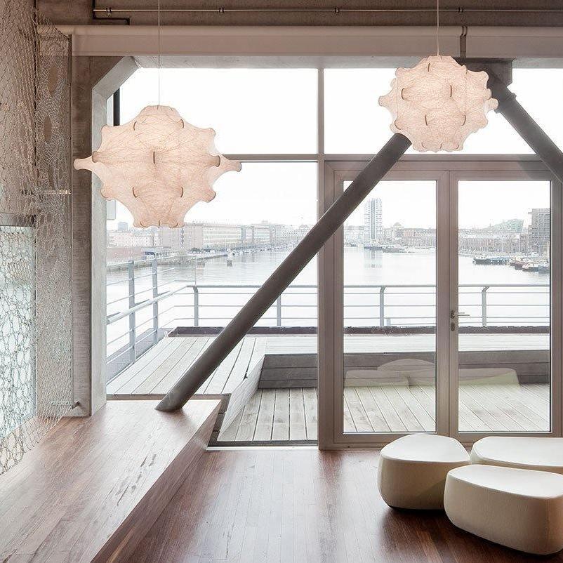 Cocoon Bloom Pendant Light - Modern Handwoven Rattan Hanging Lamp for Dining Room, Bedroom, or Living Room Decor