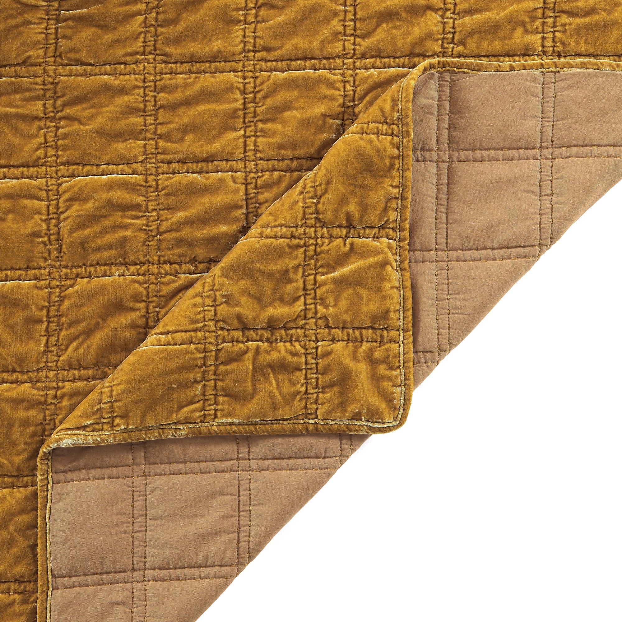 Luxury Stella Faux Silk Velvet Double Box Stitch Quilt Set - Queen Size Bedding with Premium Soft Fabric for Cozy Bedroom Decor & Hotel Style Comfort