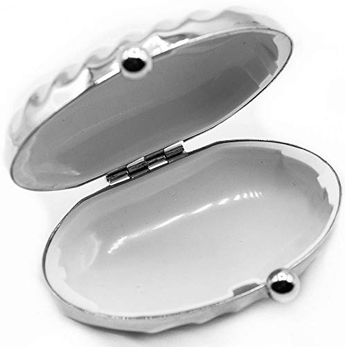 Silver Swirl Purse-Shaped Portable Pill Box - Travel Medicine Organizer with Large Compartment | Perfect for Daily Medication, Travel Essentials & Emergency First Aid Kit