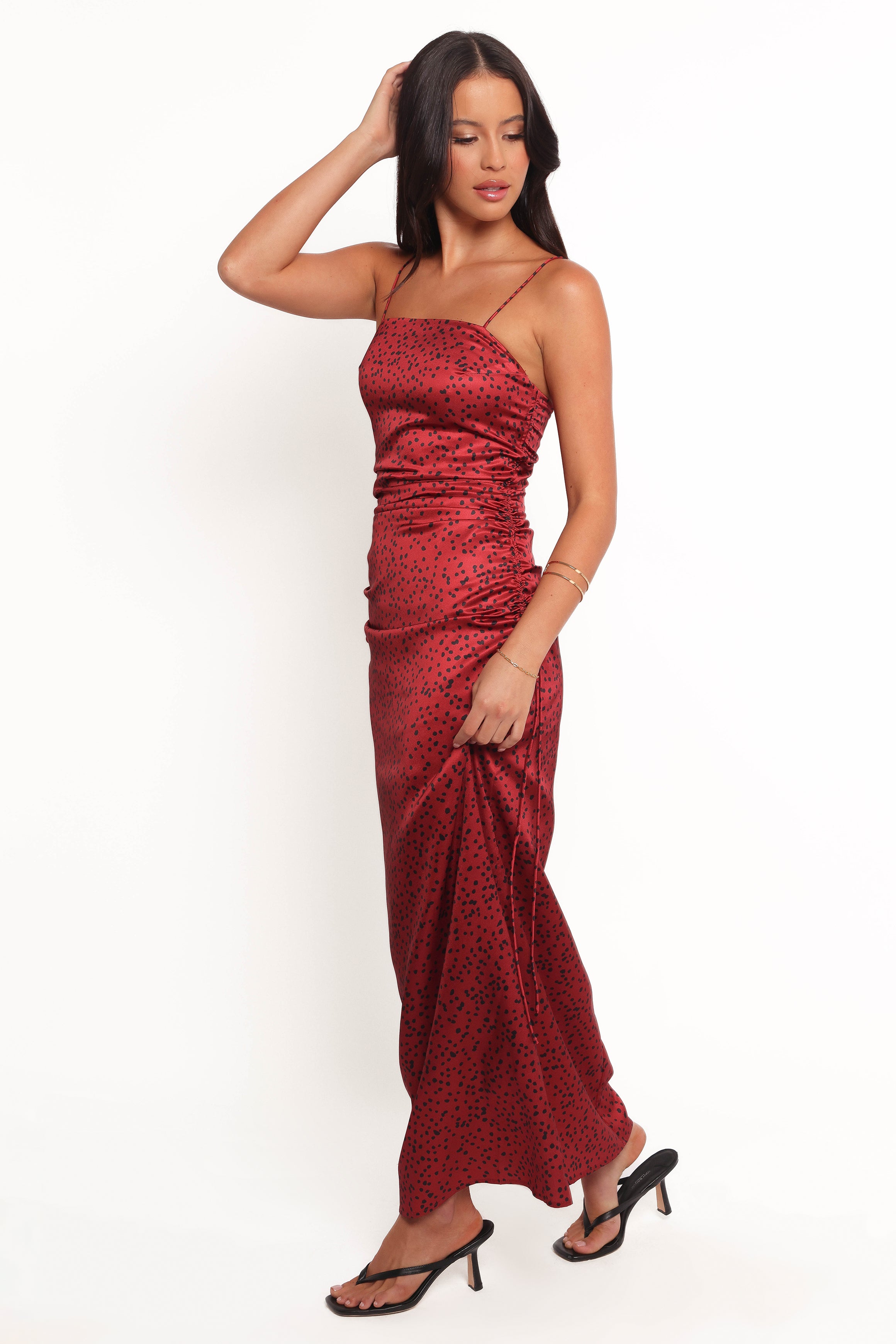 Enid Midi Dress - Flowy Red Summer Dress for Women | Elegant Casual & Party Wear | Perfect for Beach Vacations, Date Nights & Office Outings