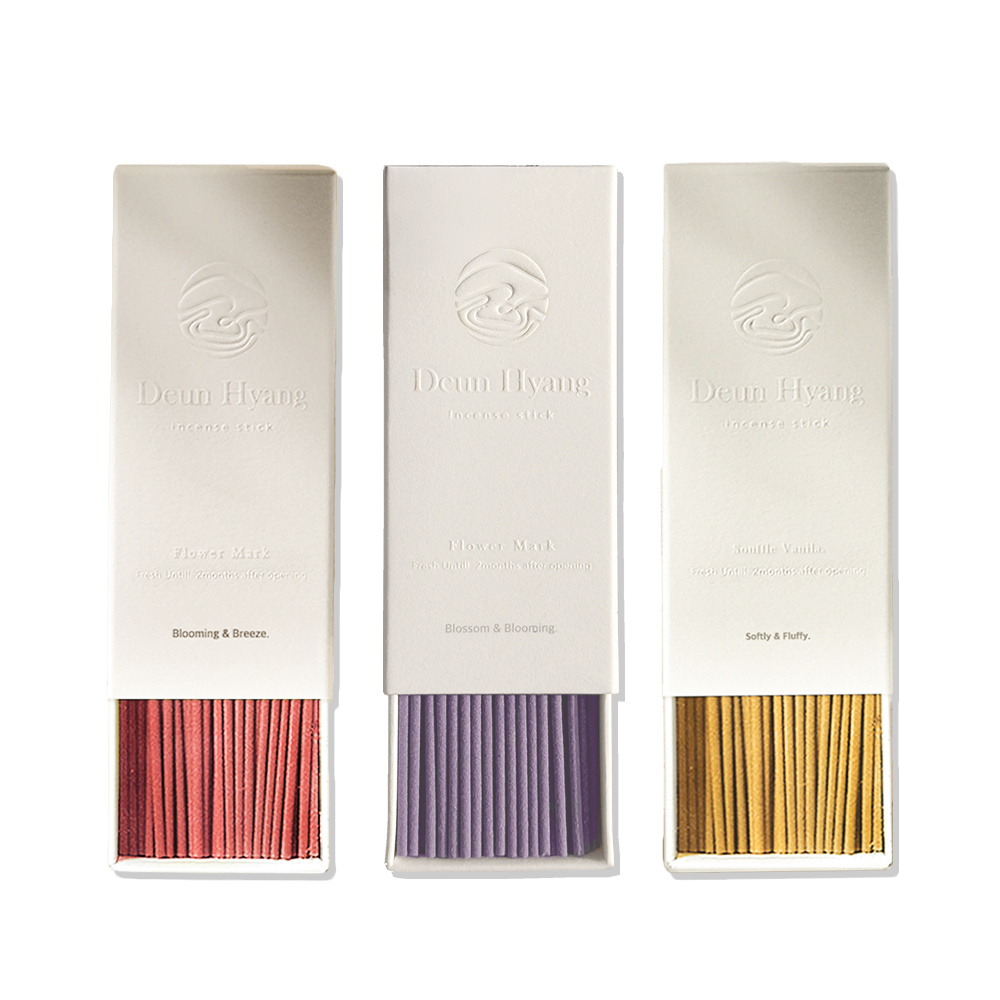 Deun Hyang Best Healing Mood 3 Incense Sticks Set (3 Types) - Aromatherapy, Meditation & Relaxation for Home, Yoga & Spa