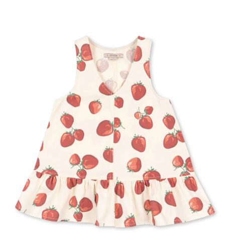 KONGES SLOJD Floral Embroidered Girls' Dress for Ages 2-8 Years | Boho Summer Outfit for Playdates, Parties & Special Occasions