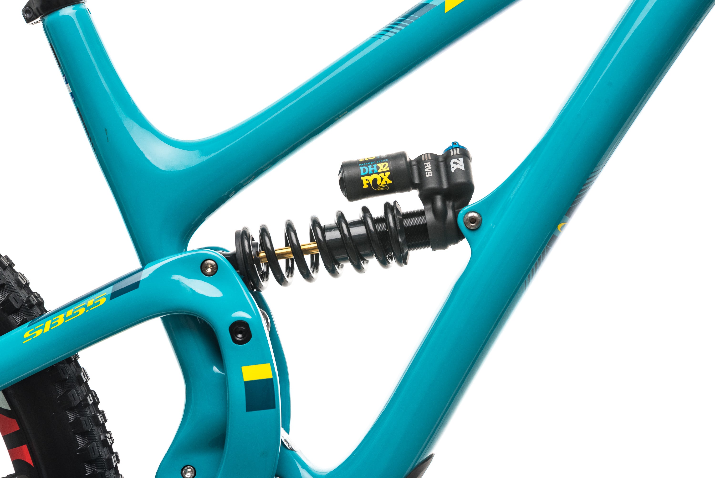2018 Yeti SB5.5 Turq Team Race Mountain Bike - Large Size for Trail Riding & Enduro Racing | High-Performance Carbon Frame MTB for Off-Road Adventures