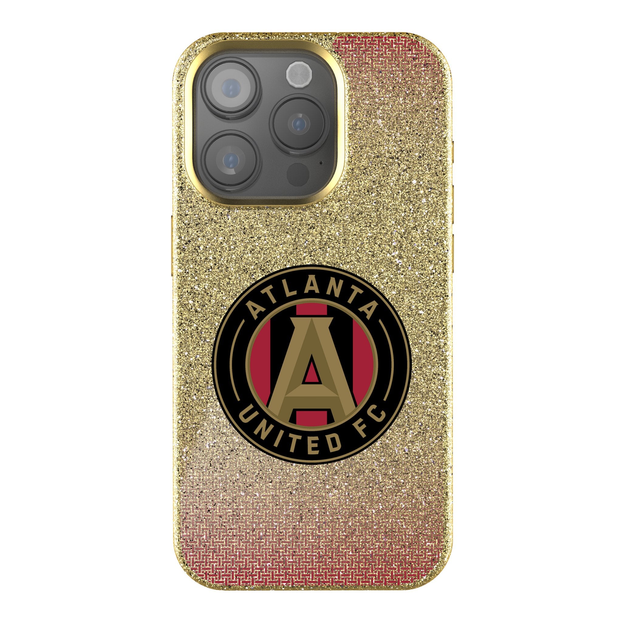 Atlanta United FC Glitter Rhinestone Phone Case for iPhone 14 13 12 11 Pro Max XR - Stylish Soccer Team Design for Fans & Game Day Accessories