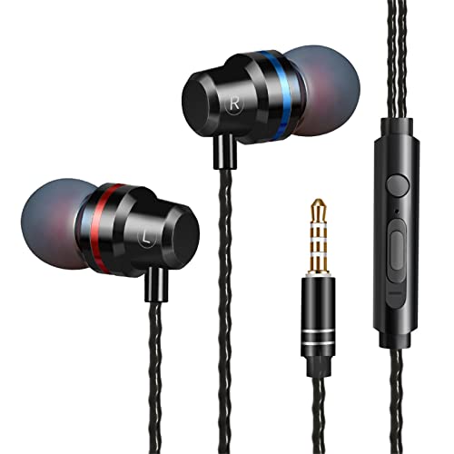 Premium Wired Sports Headphones with HIFI Super Bass - 3.5mm In-Ear Stereo Earbuds for Running, Gym & Workout - Noise Isolating Earphones for Athletes & Fitness Enthusiasts