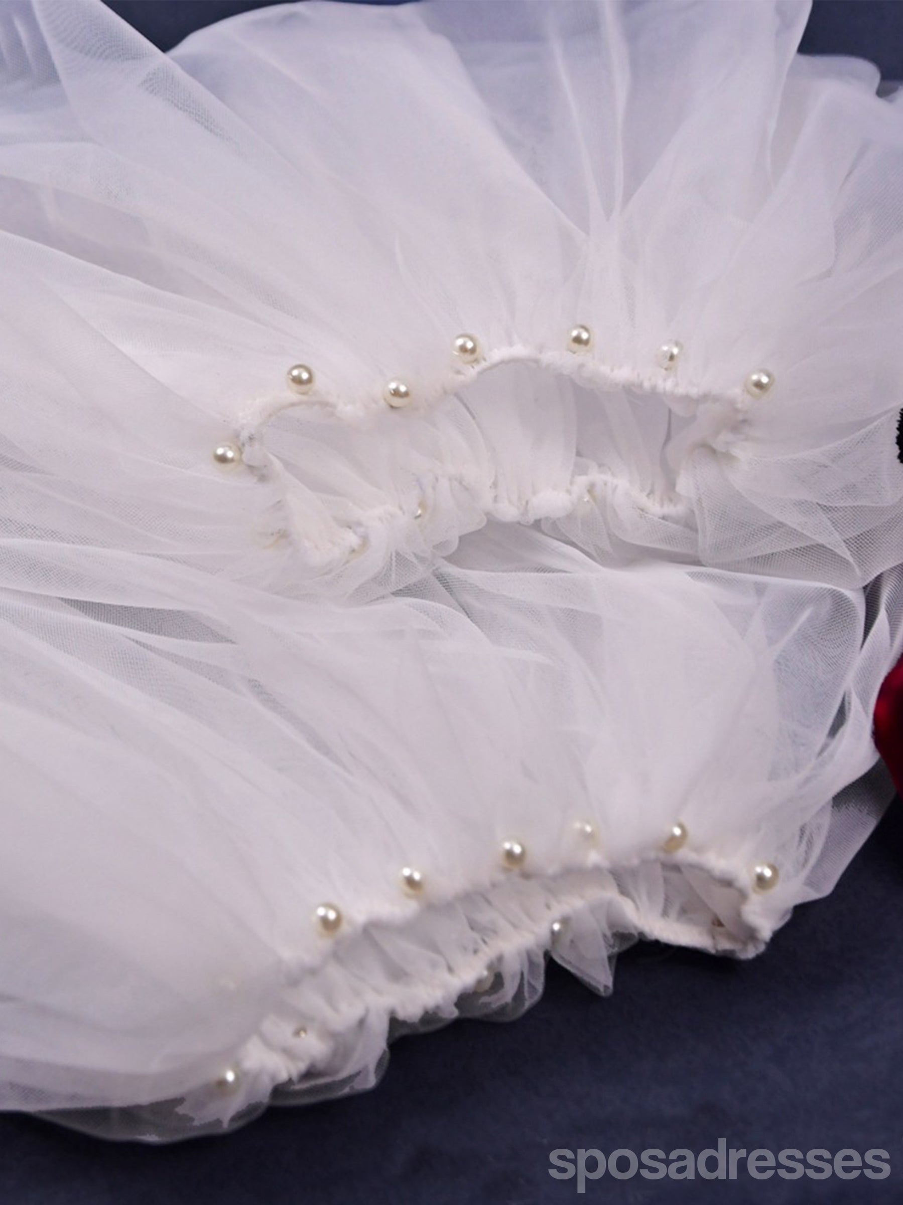 Elegant Puff Yarn Multi-Layer White Tulle Off-Shoulder Shawl Wrap - Perfect for Weddings, Parties & Evening Events - VG82