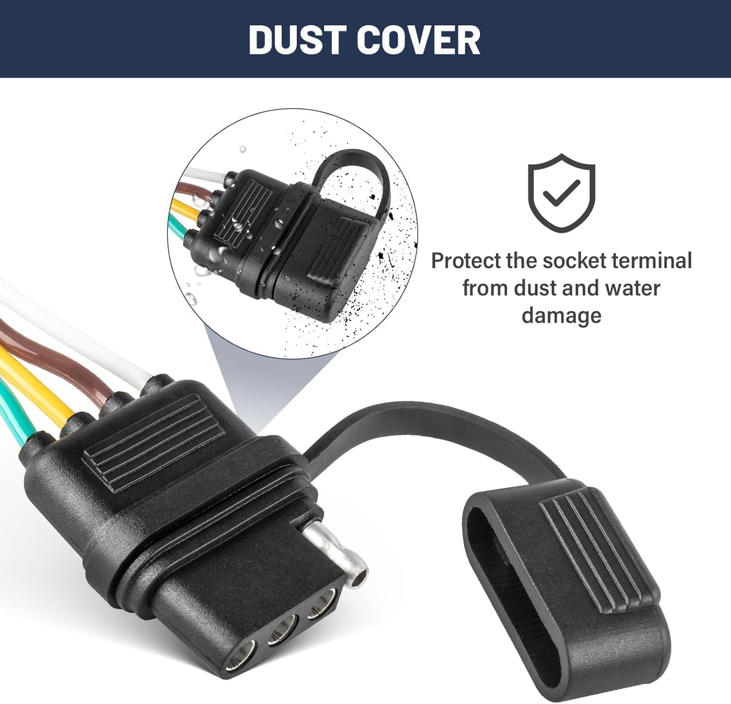 4-Pin Trailer Wiring Harness for 2016-2022 Honda Pilot & 2019-2025 Honda Passport | 56291 T-Connector Vehicle Side Towing Hitch Harness | Easy Trailer Light Connection | Factory Tow Package Required | Perfect for RV Camping, Boat Towing & Utility Trailers