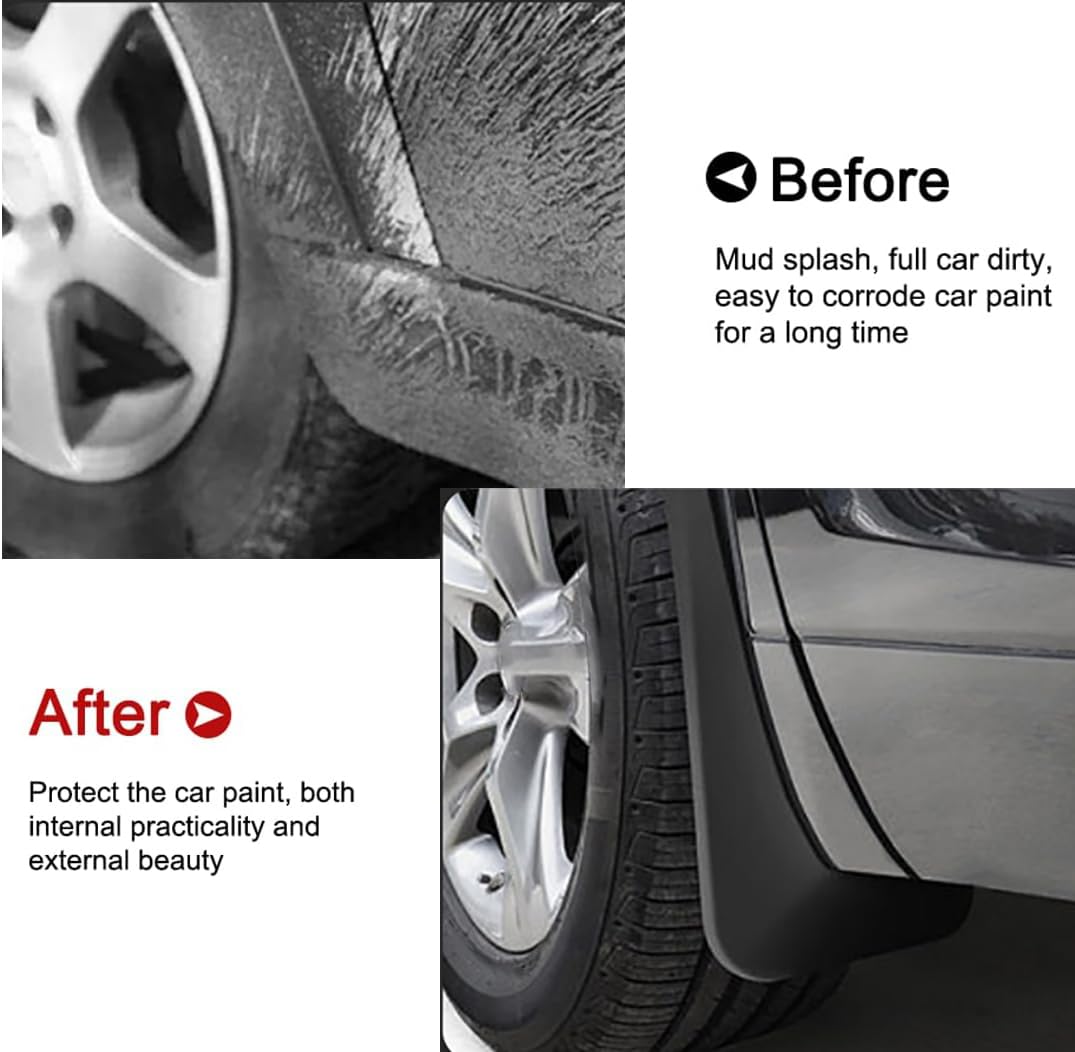 4 PCS Front & Rear Car Mud Flaps for Honda Accord 2013-2015 | Splash Guards | Fender Mud Guards | Before Facelift Model | Durable Protection Against Road Debris & Water Splash - Perfect for All-Weather Driving & Off-Road Adventures