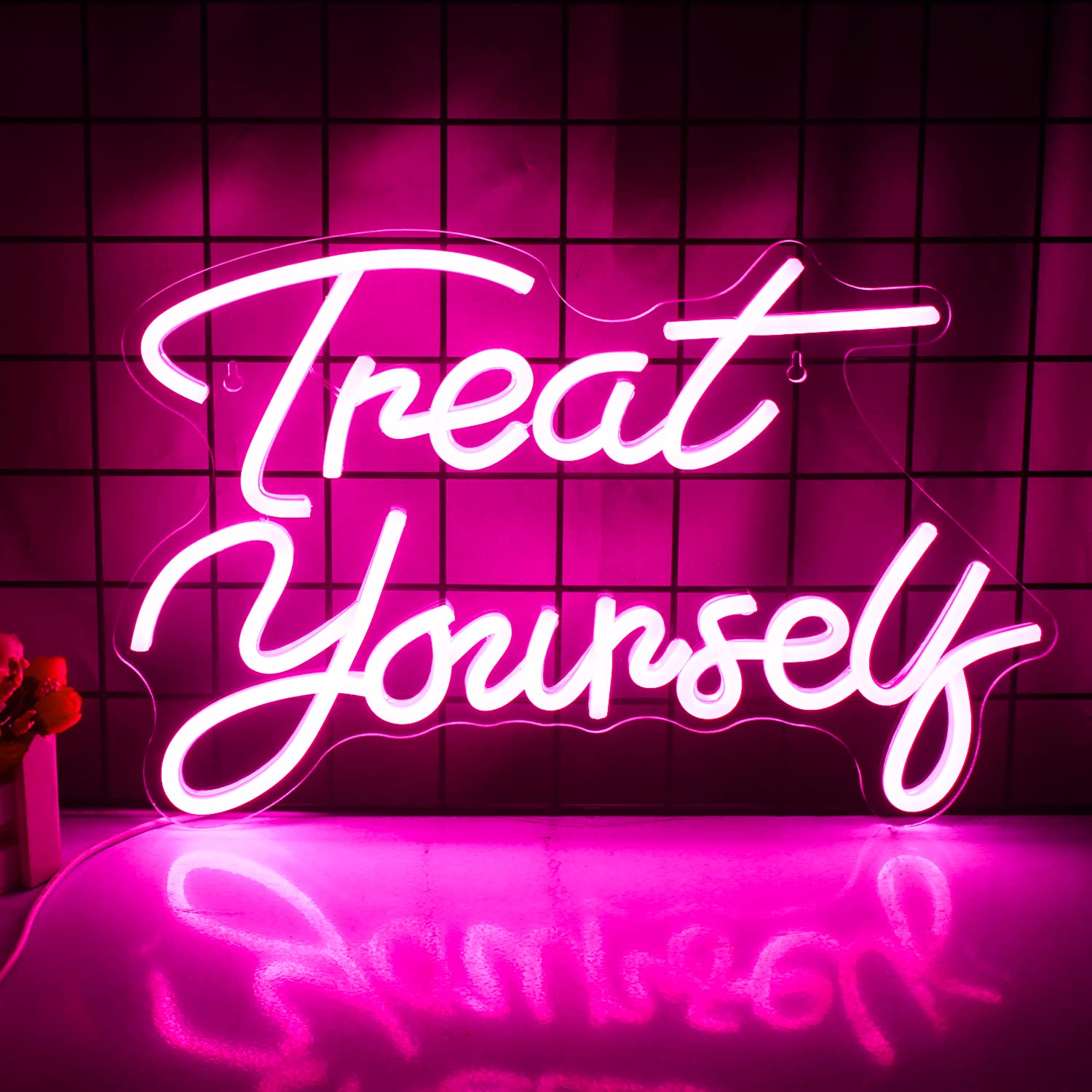 Wanxing Pink LED Neon Sign - Custom Wall Decor for Bedroom, Wedding, Birthday Party & Bar | Dimmable Neon Lights for Home Decor, Gift & Nightclub Atmosphere