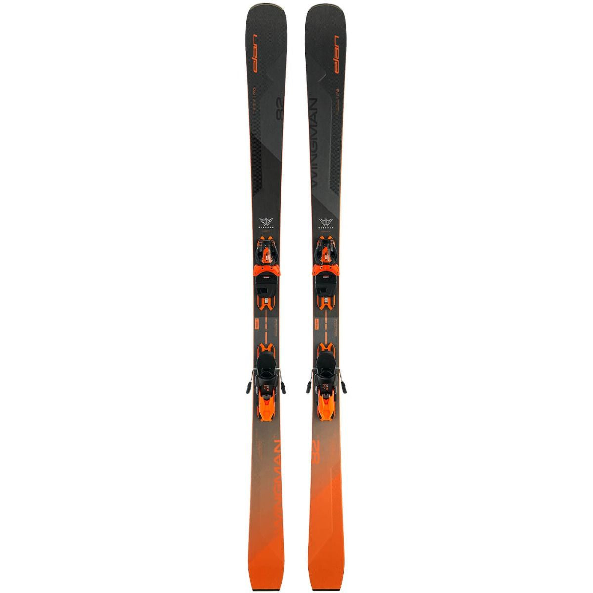 Elan 2023 WINGMAN 82 TI PS All-Mountain Skis with ELX 11.0 GW Shift Bindings - Black/Orange B85 DB383218 - Perfect for Powder, Groomers & Freeride Skiing